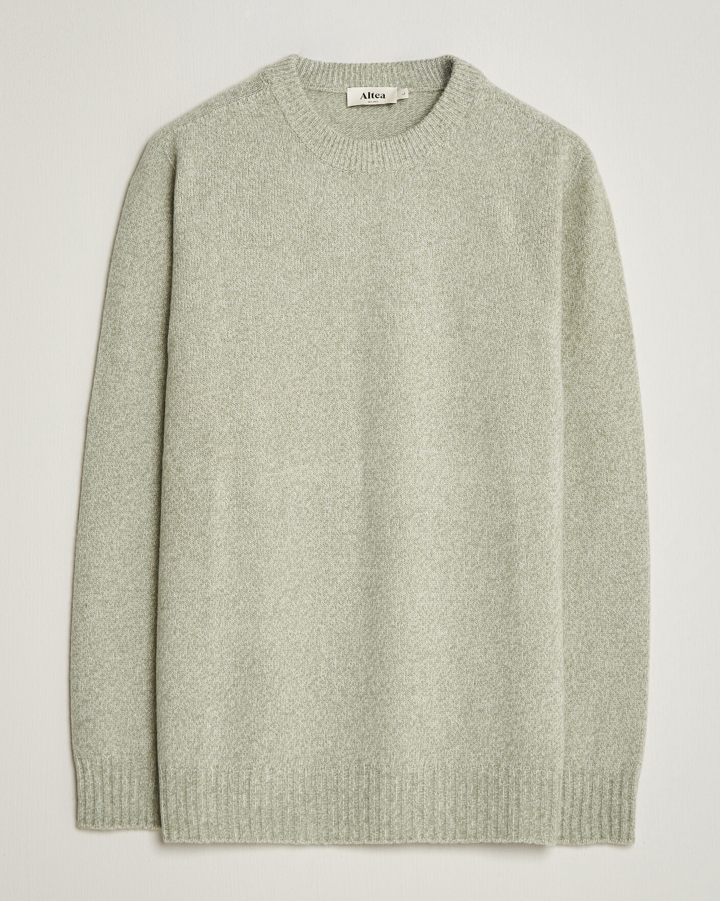Herr | Tröjor | Altea | Wool/Cashmere Crew Neck Pullover Mint Green