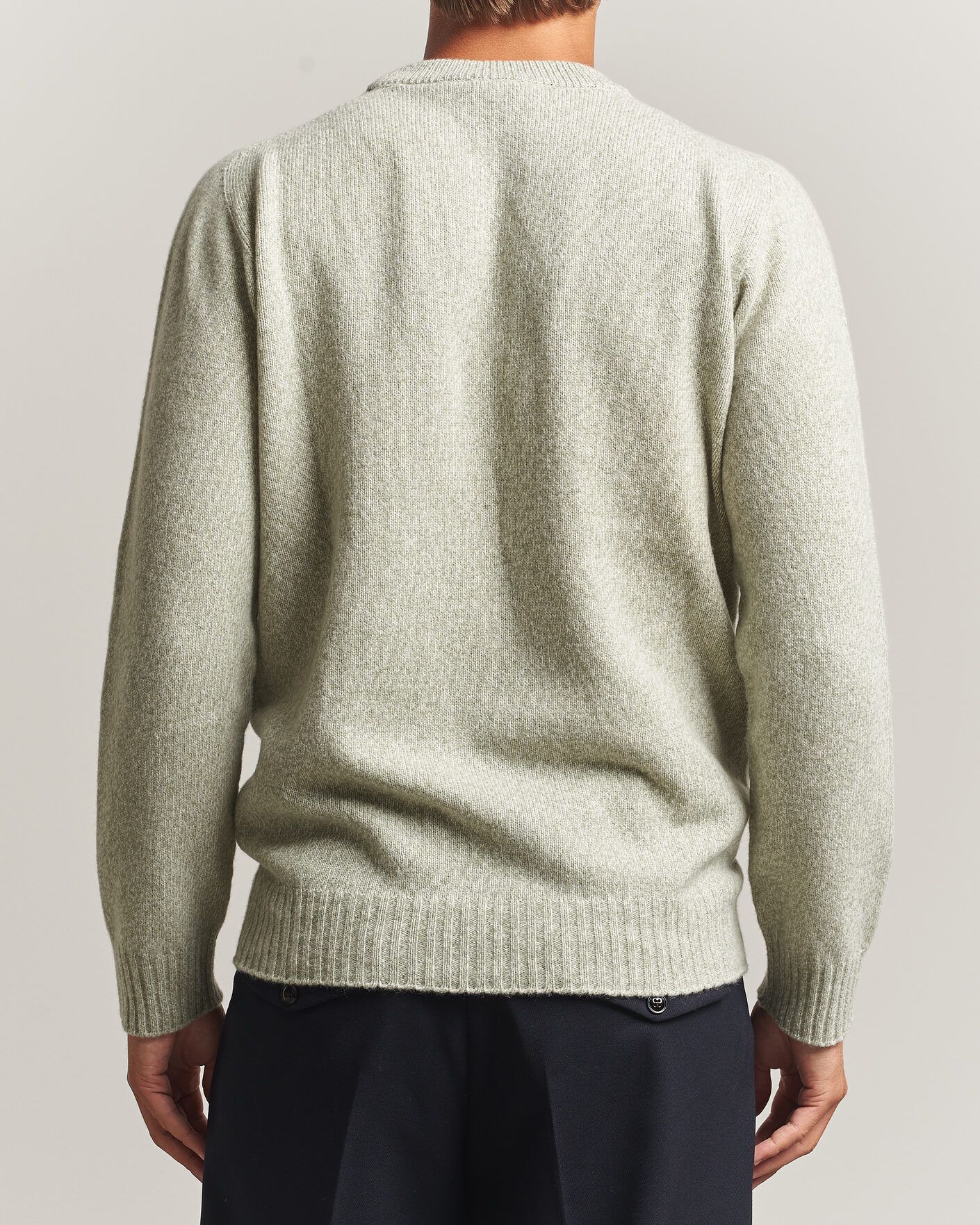 Herr | Tröjor | Altea | Wool/Cashmere Crew Neck Pullover Mint Green