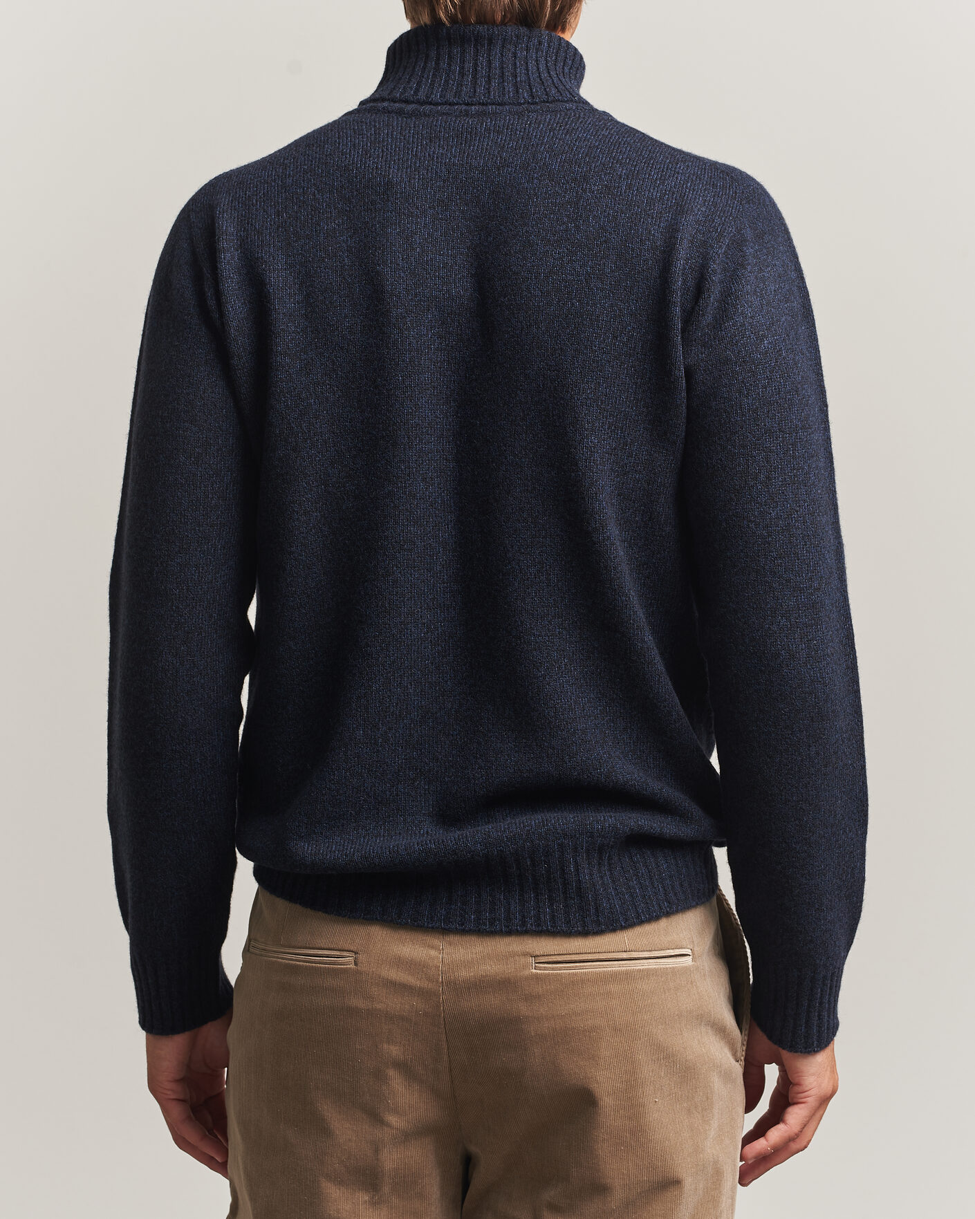 Herr | Tröjor | Altea | Wool/Cashmere Rollneck Navy Melange