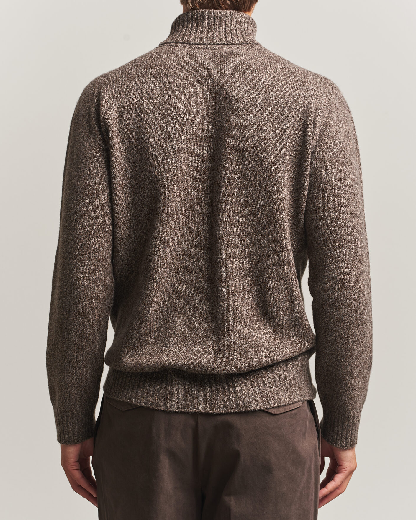 Herr | Tröjor | Altea | Wool/Cashmere Rollneck Brown Melange