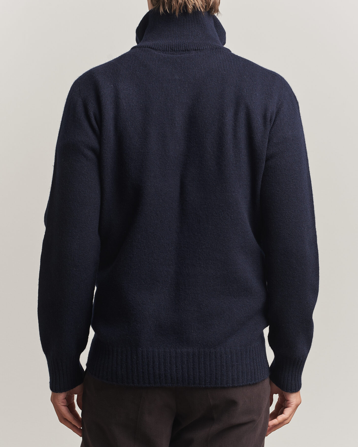 Herr | Tröjor | Altea | Wool/Cashmere Half Zip Navy