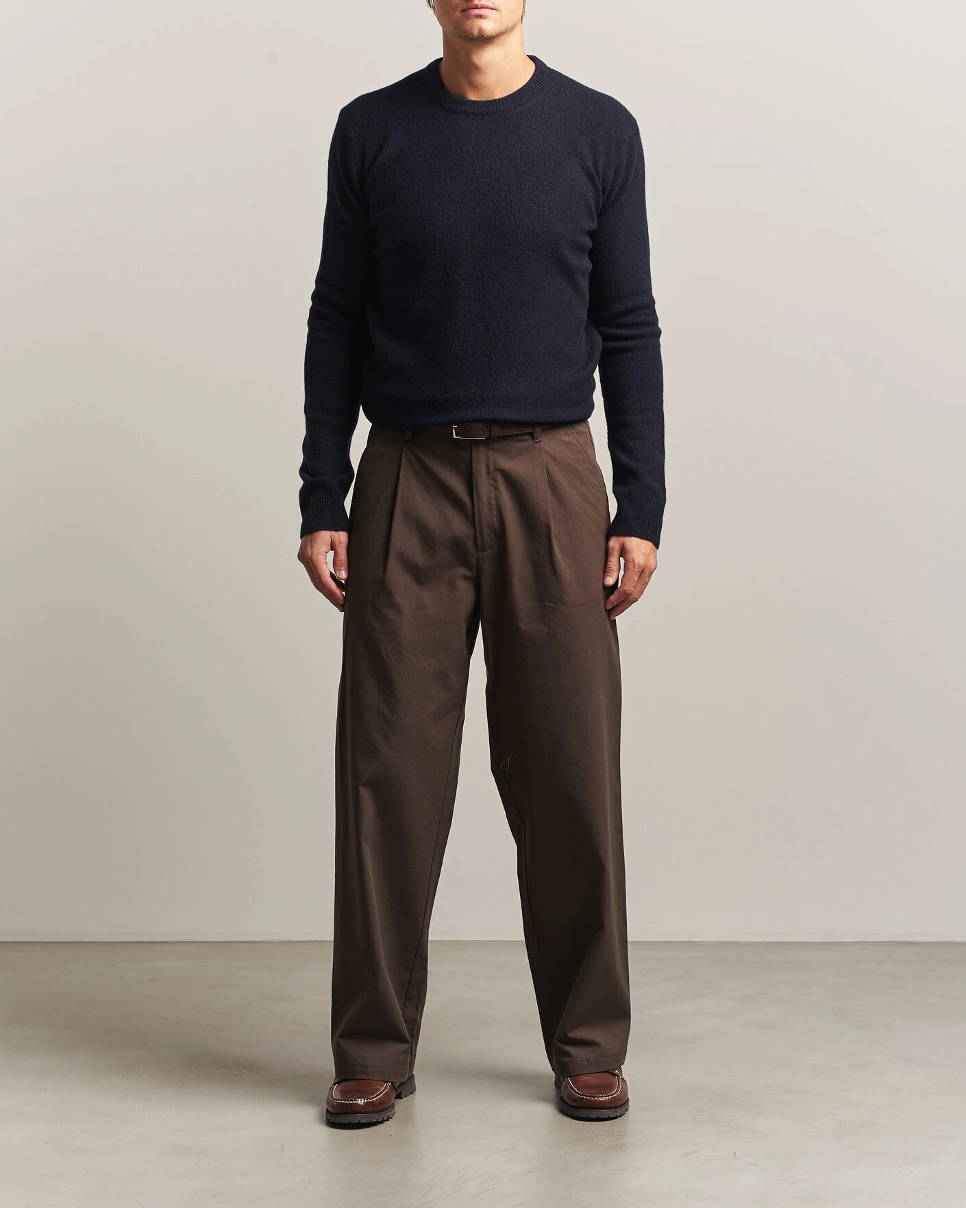 Herr | Tröjor | Altea | Cloud Cashmere Blend Sweater Navy