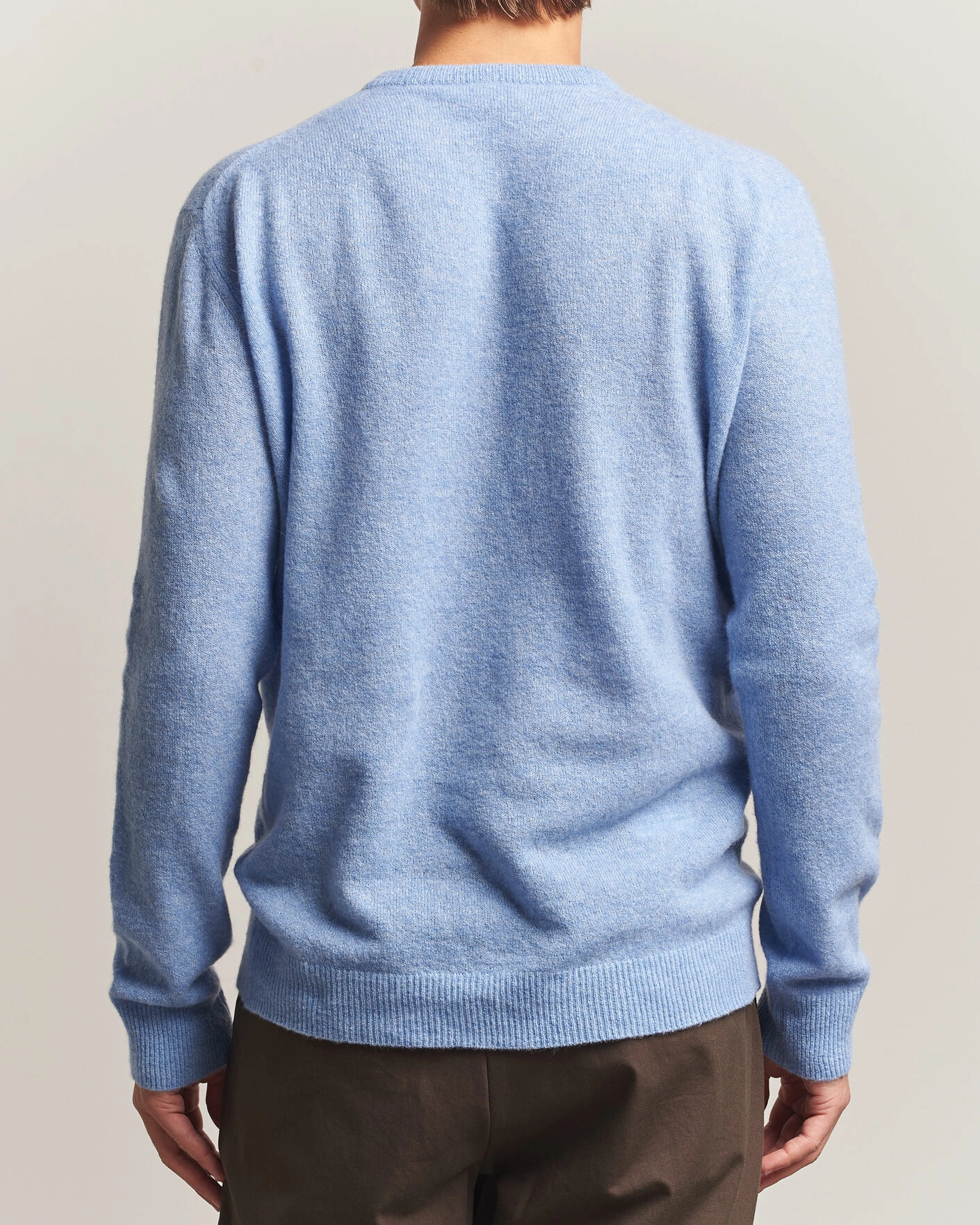 Herr | Tröjor | Altea | Cloud Cashmere Blend Sweater Sky Blue