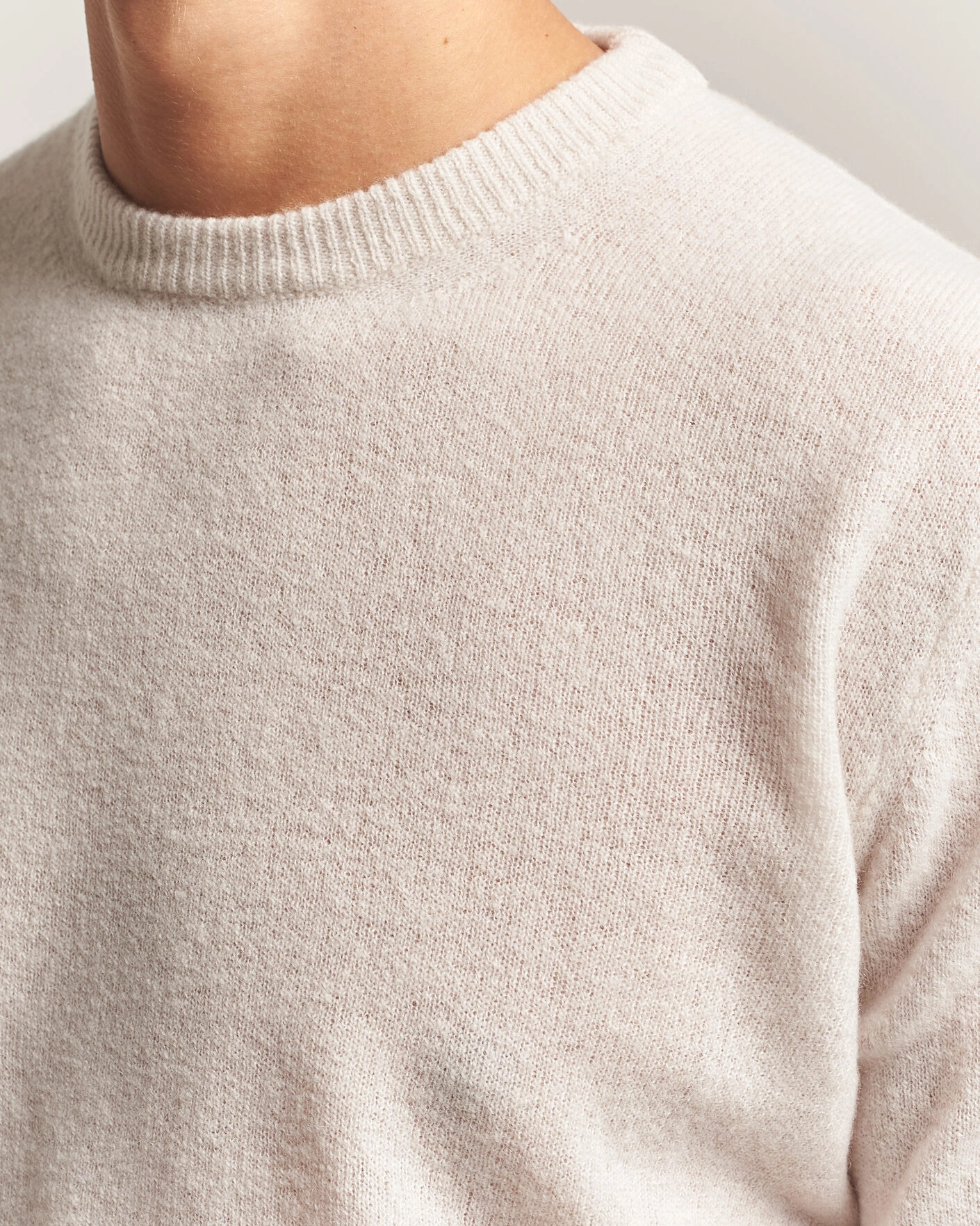 Herr | Tröjor | Altea | Cloud Cashmere Blend Sweater Latte