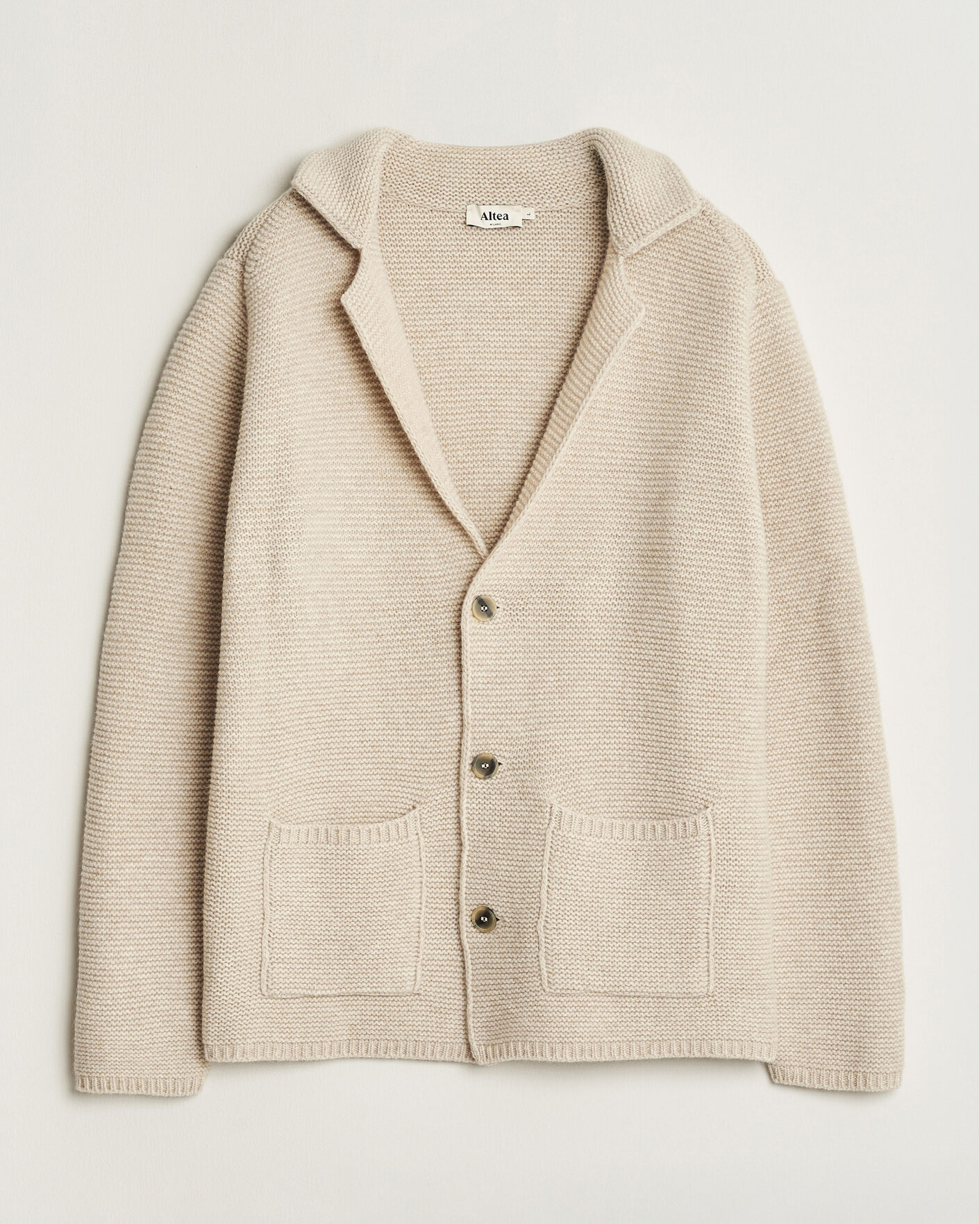 Herr | Tröjor | Altea | Wool Cardigan Jacket Beige