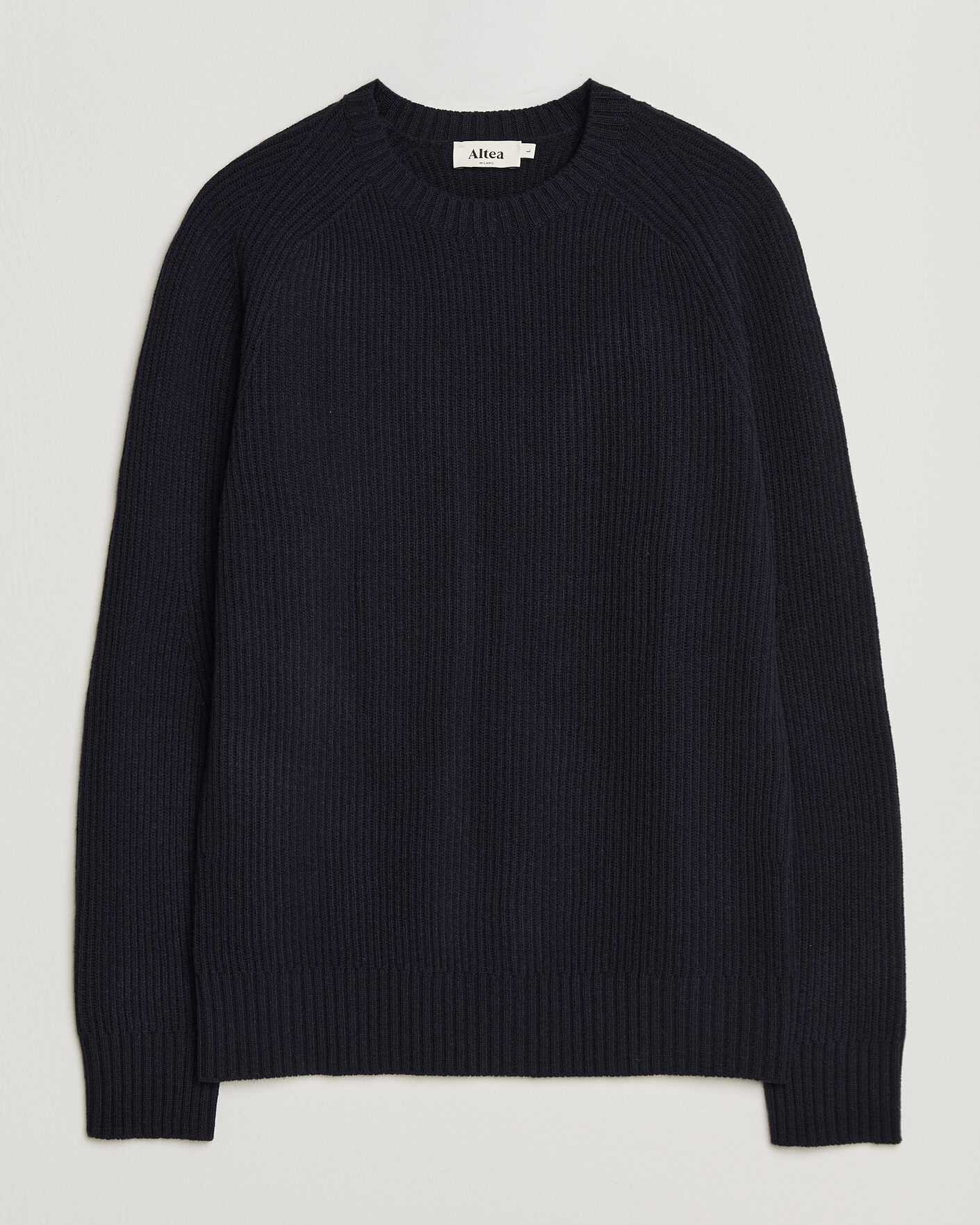 Herr | Tröjor | Altea | Rib Wool Crew Neck Navy