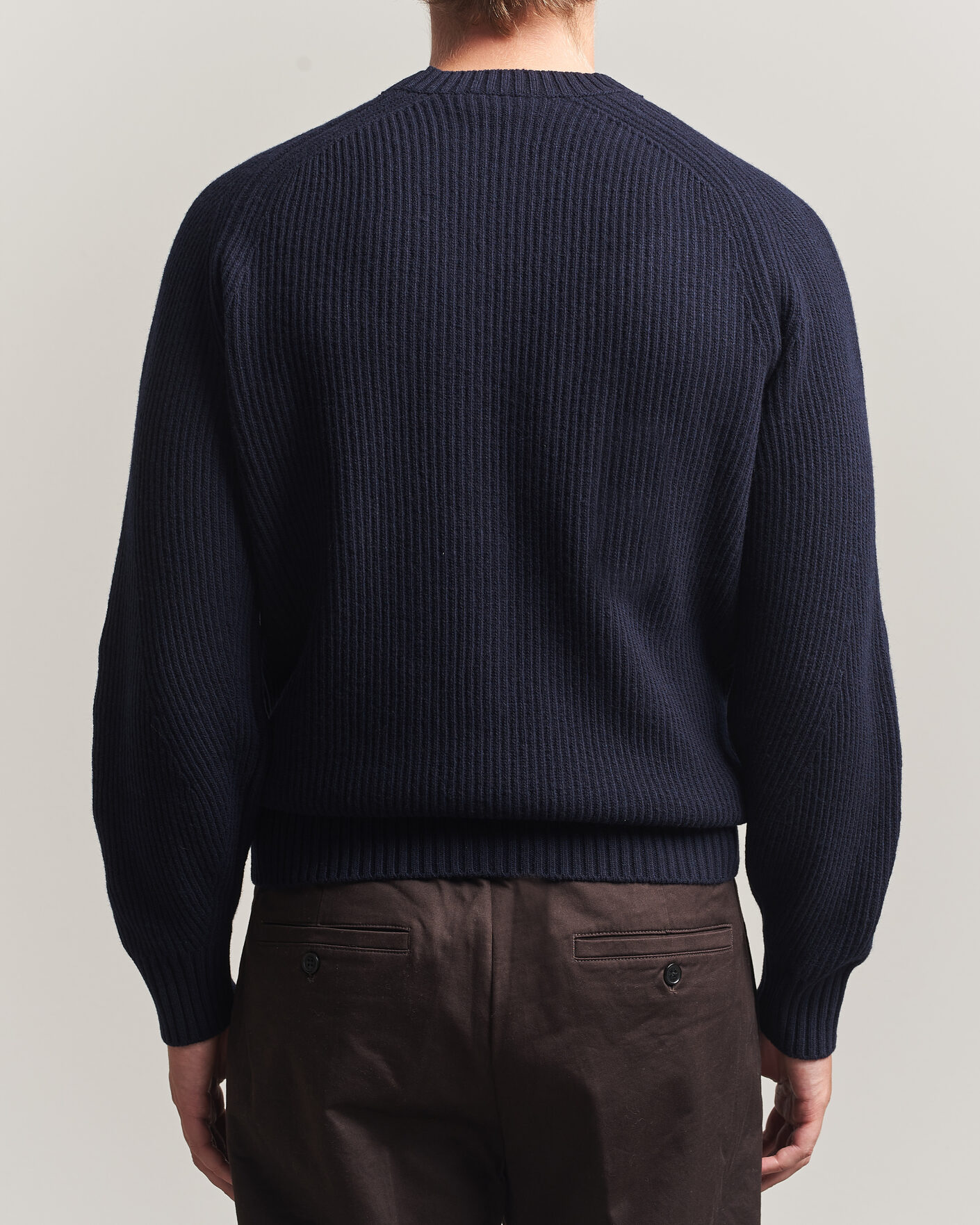Herr | Tröjor | Altea | Rib Wool Crew Neck Navy