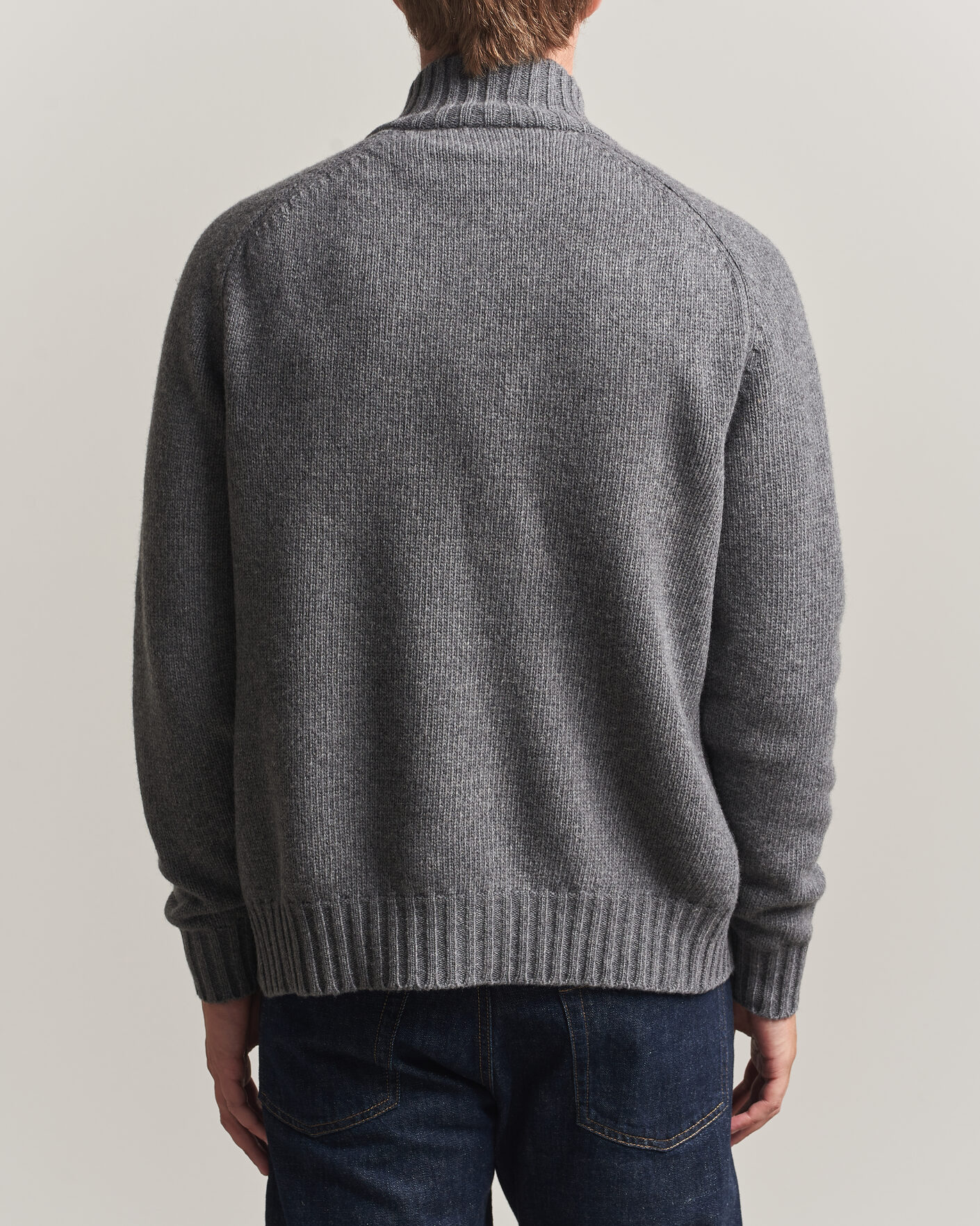 Herr | Tröjor | Altea | Raglan Sleeve Buttoned Cardigan Grey Melange