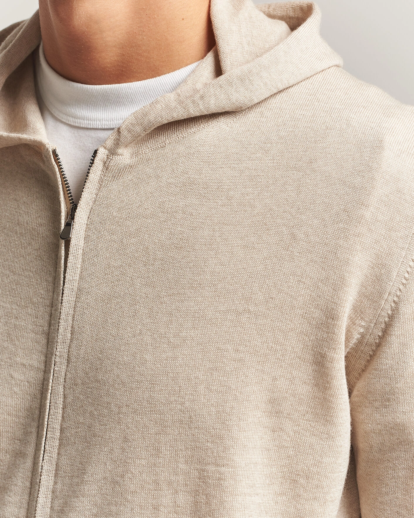 Herr | Tröjor | Altea | Merino Wool Cardigan Beige