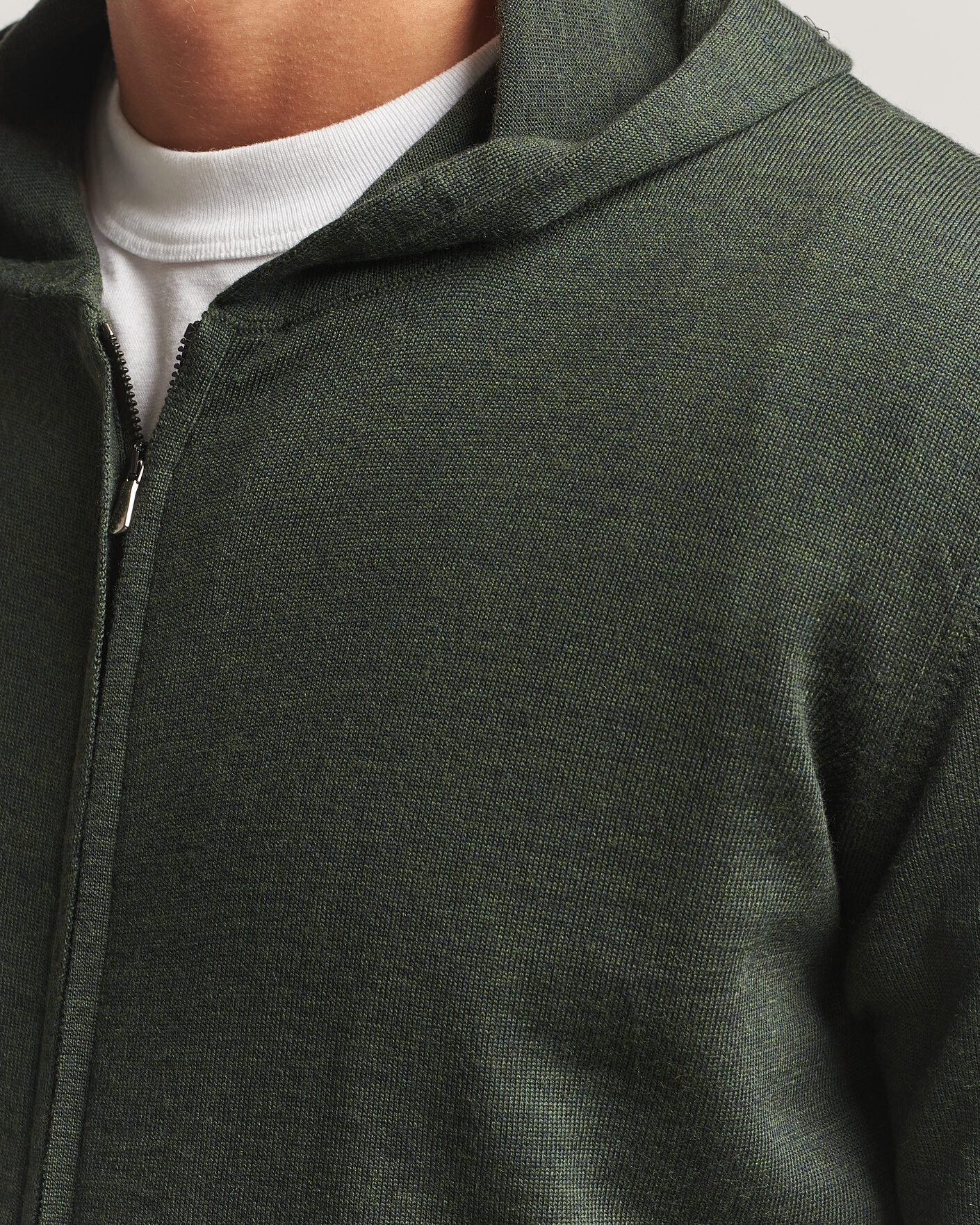 Herr | Tröjor | Altea | Merino Wool Cardigan Dark Military