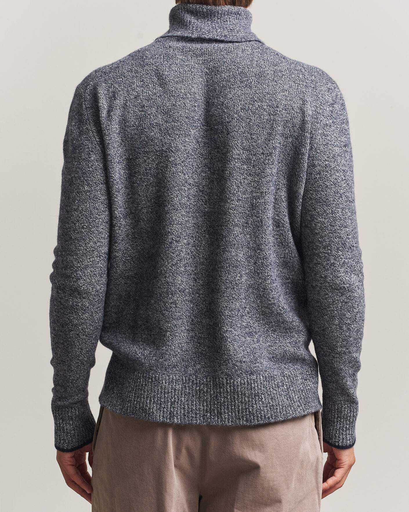 Herr | Tröjor | Altea | Cloud Cashmere Blend Rollneck Navy Melange