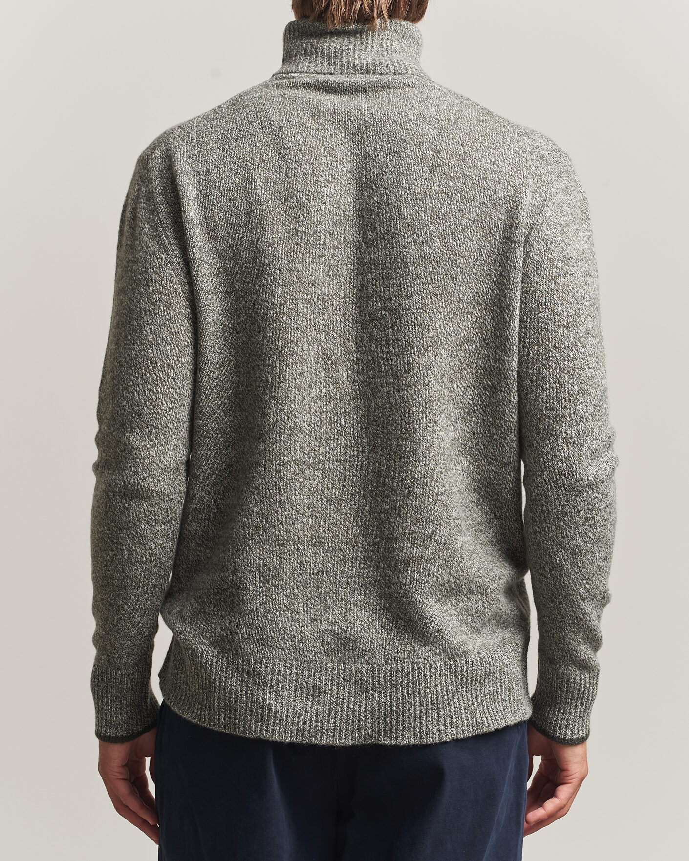 Herr | Tröjor | Altea | Cloud Cashmere Blend Rollneck Green Melange