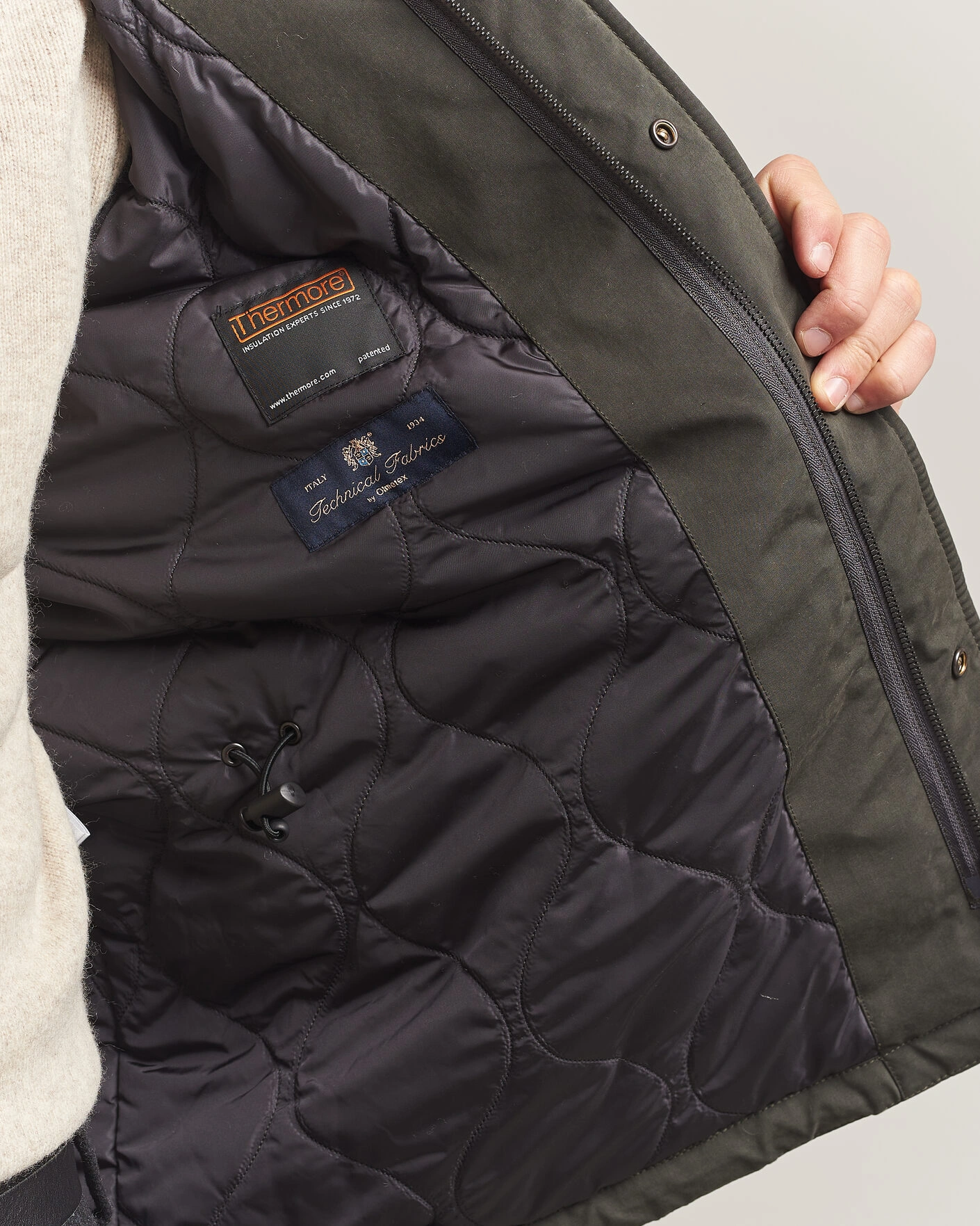 Herr | Jackor | Aspesi | Lined Cotton Field Jacket Grey