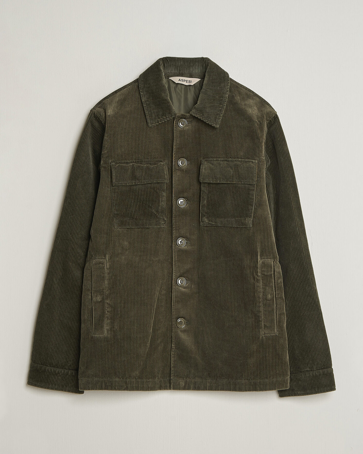 Herr | Jackor | Aspesi | Tigre Corduroy Shirt Jacket Military