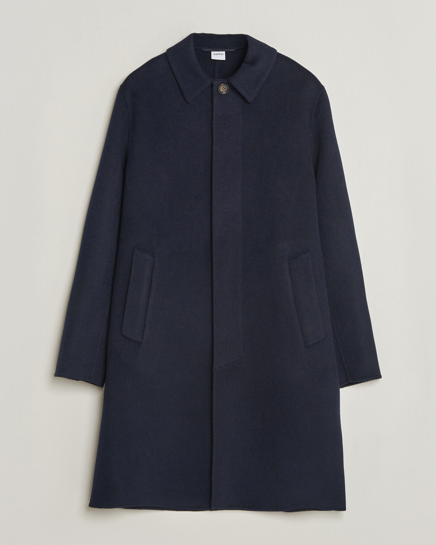 Herr | Jackor | Aspesi | Double Wool Coat Navy