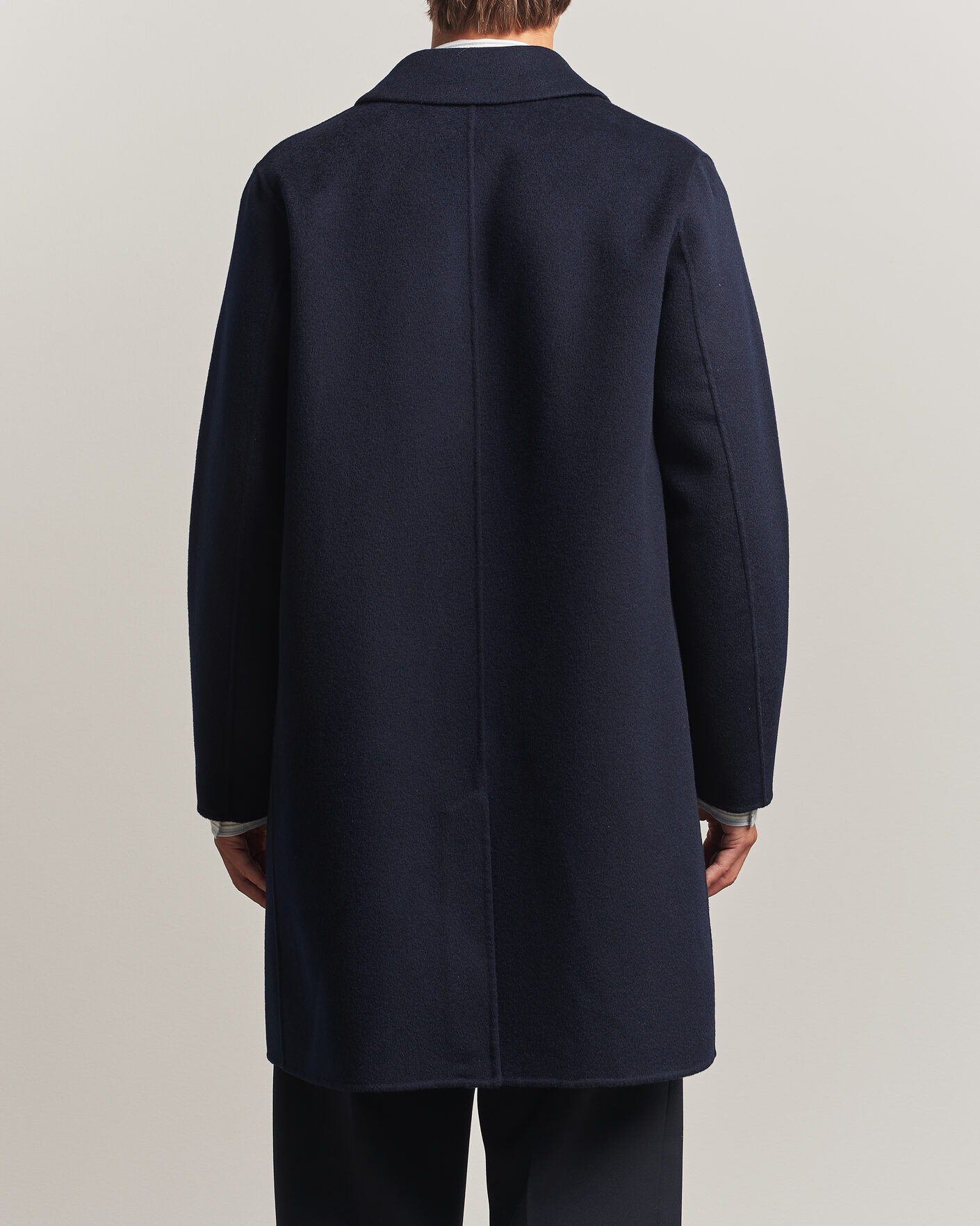 Herr | Jackor | Aspesi | Double Wool Coat Navy