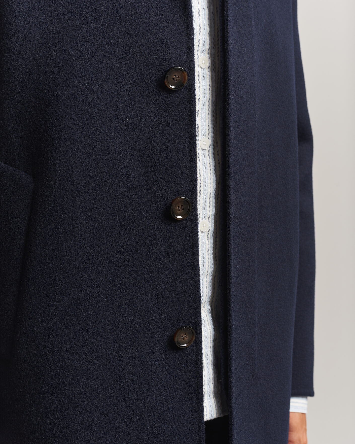 Herr | Jackor | Aspesi | Double Wool Coat Navy