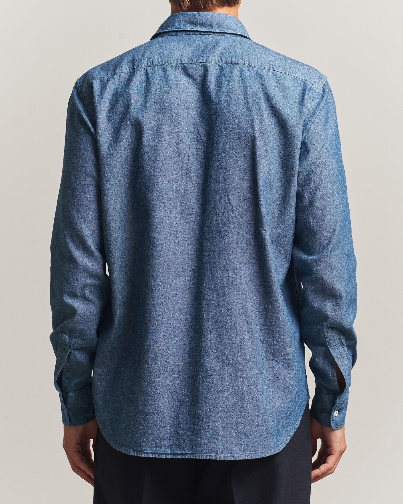 Herr | Skjortor | Aspesi | Chambray Shirt Blue Denim