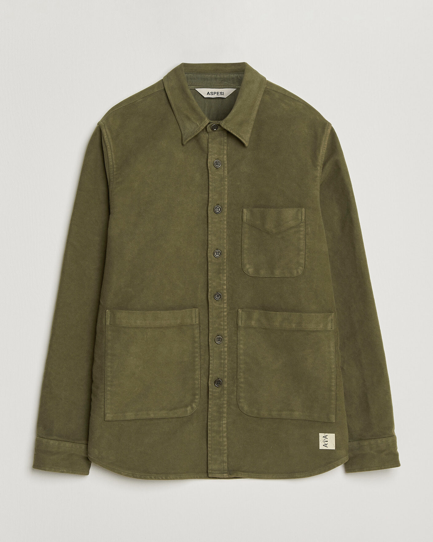 Herr | Skjortor | Aspesi | Moleskine Utility Shirt Military