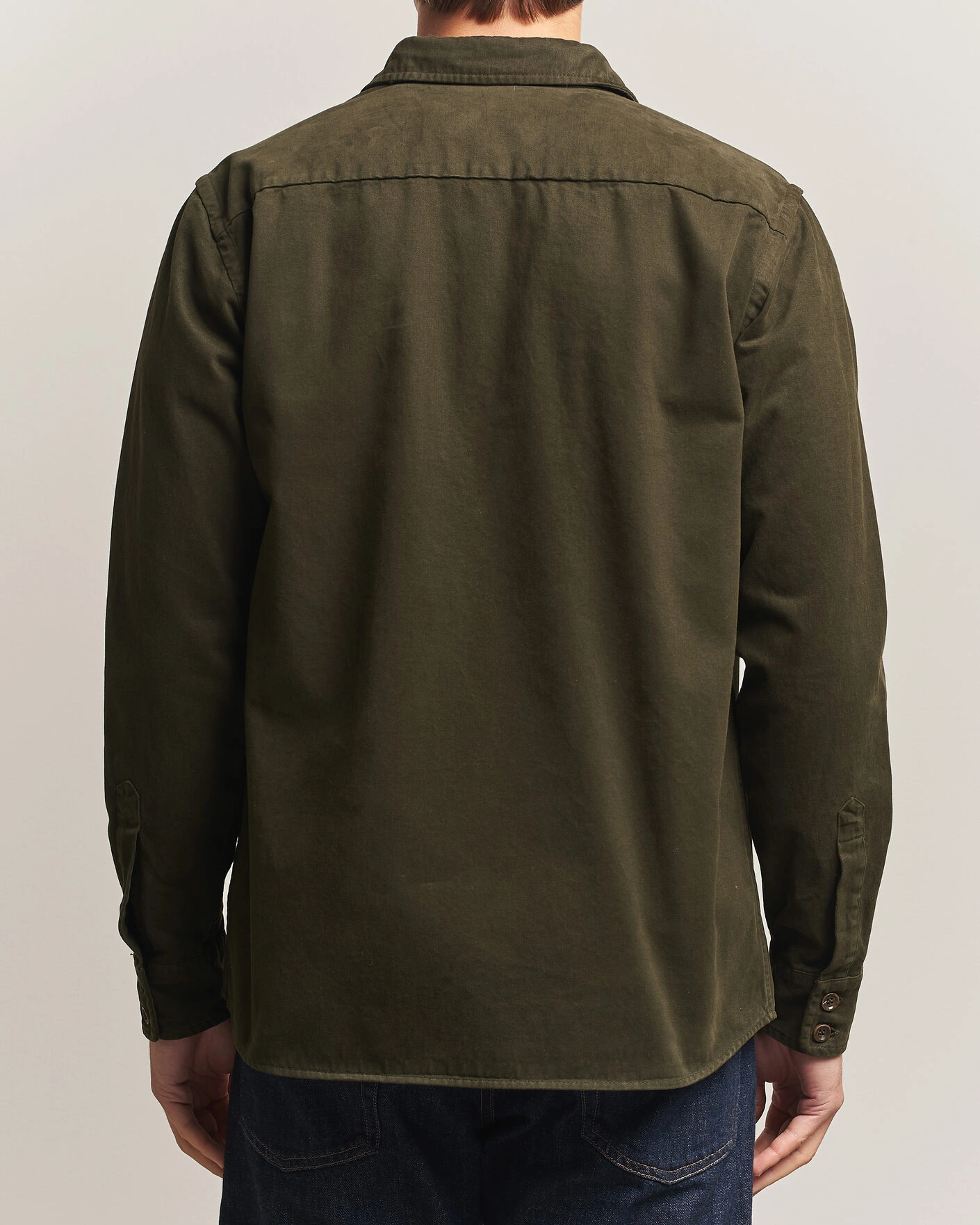 Herr | Skjortor | Aspesi | Twill Cotton Overshirt Military
