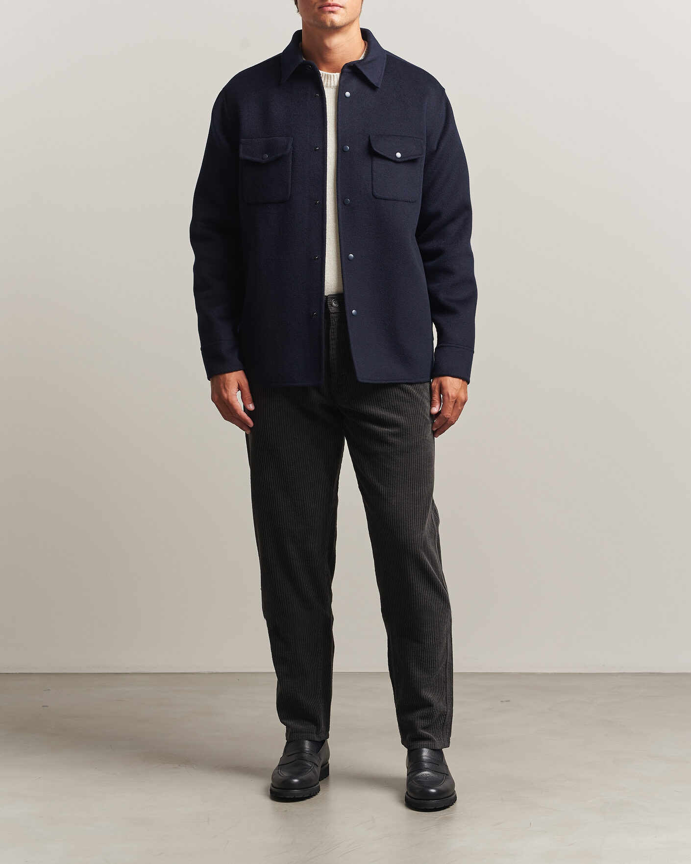 Herr | Byxor | Aspesi | Corduroy Pants Dark Brown
