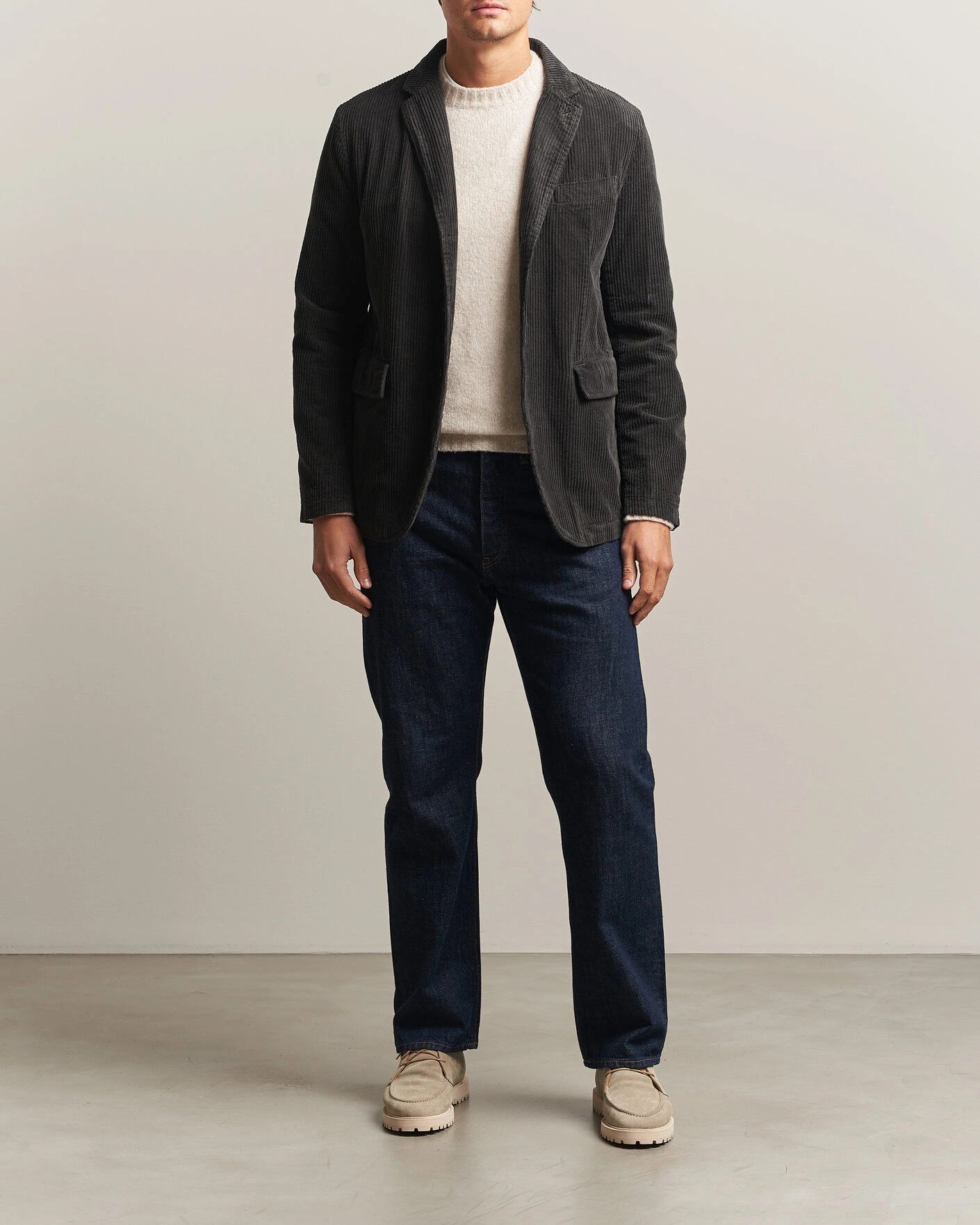 Herr | Kavajer | Aspesi | Corduroy Blazer Dark Brown