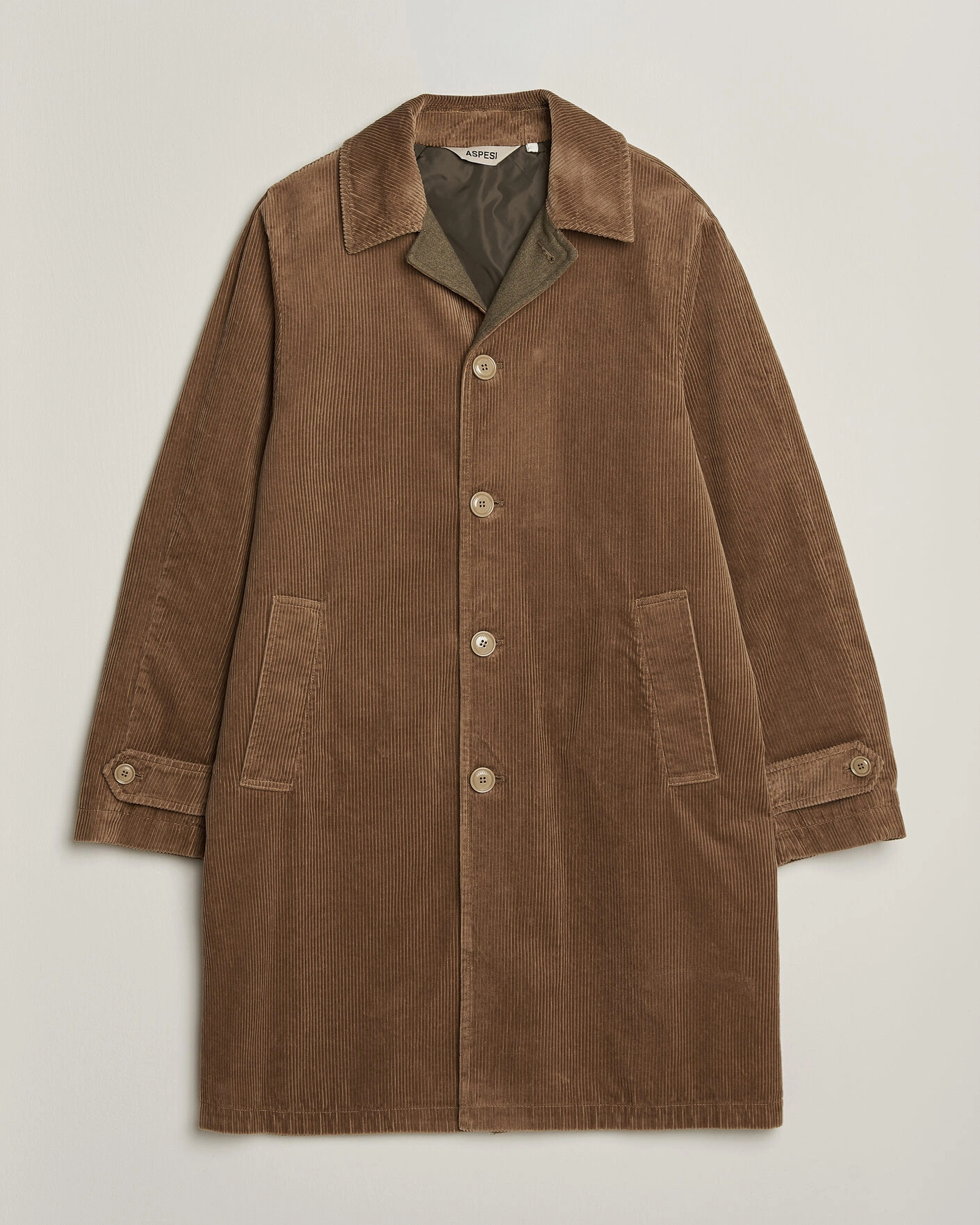 Herr | Jackor | Aspesi | Corduroy Raglan Coat Beige