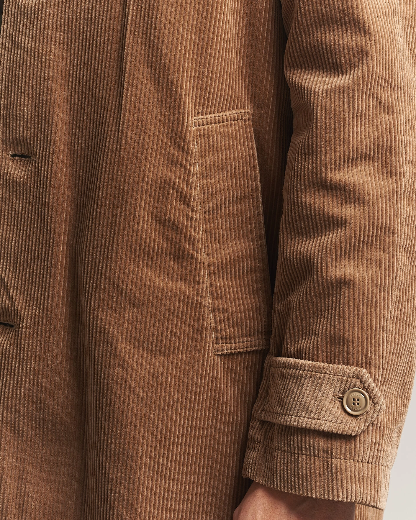 Herr | Jackor | Aspesi | Corduroy Raglan Coat Beige