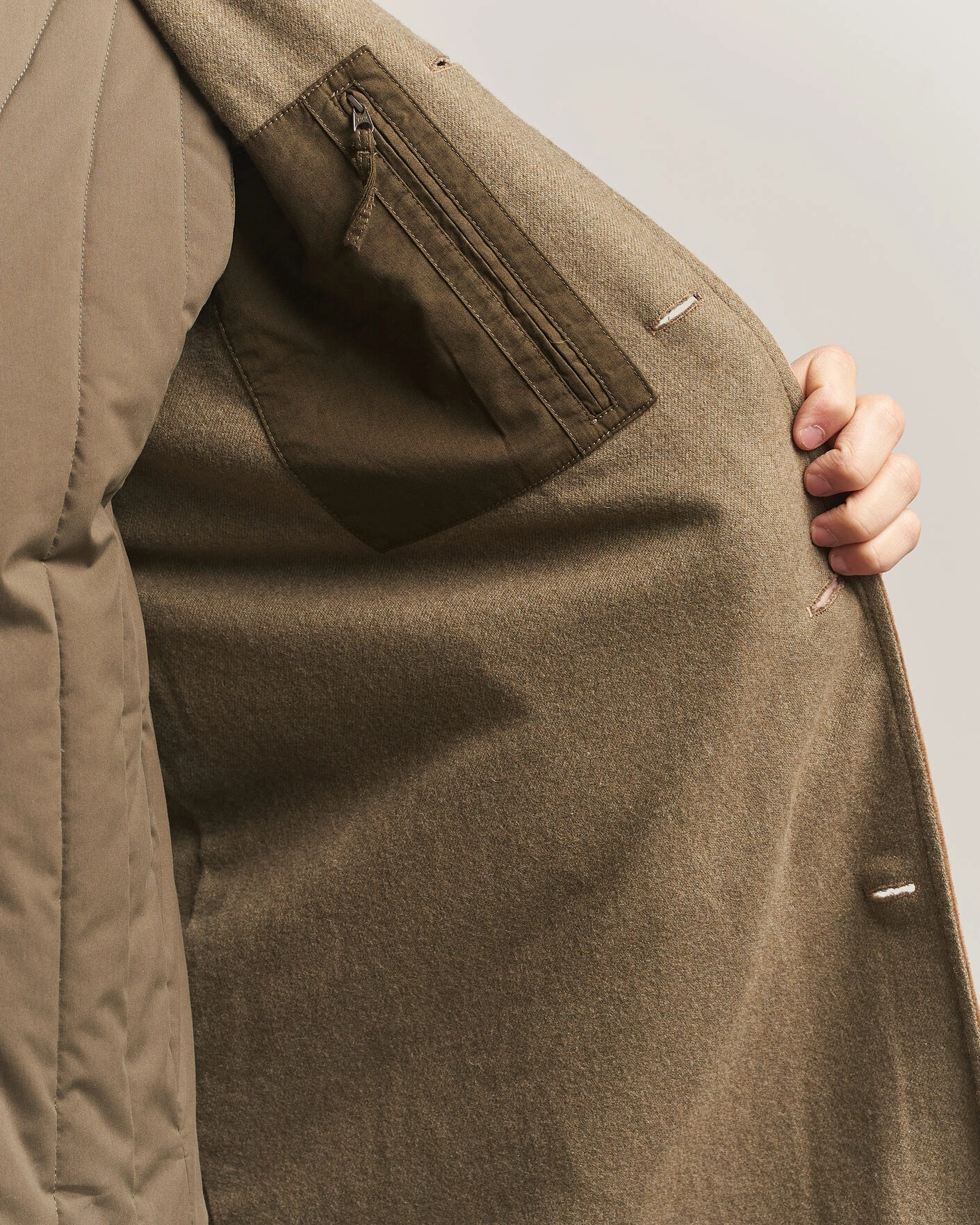 Herr | Jackor | Aspesi | Corduroy Raglan Coat Beige