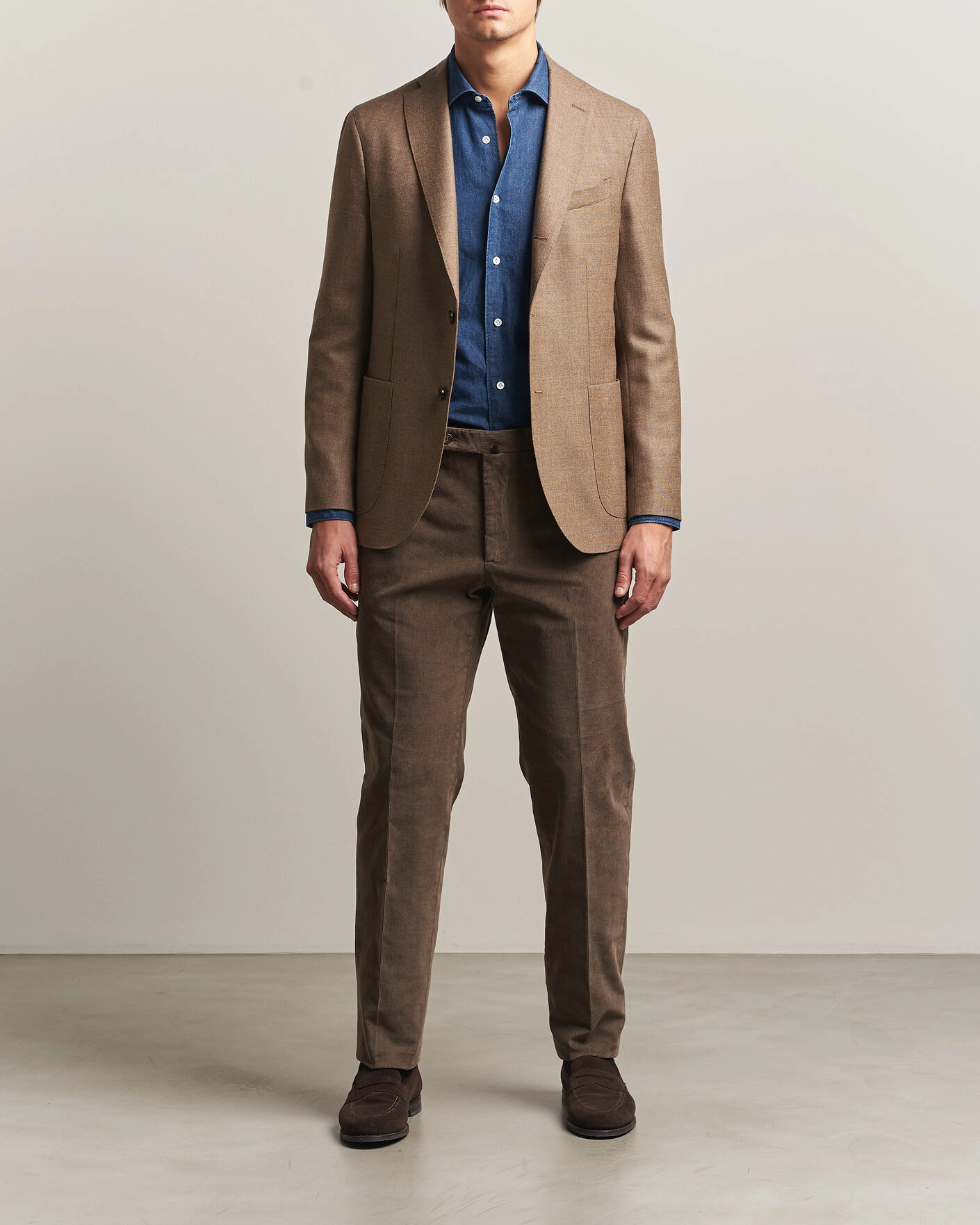Herr | Kavajer | Boglioli | K Jacket Wool Hopsack Blazer Beige