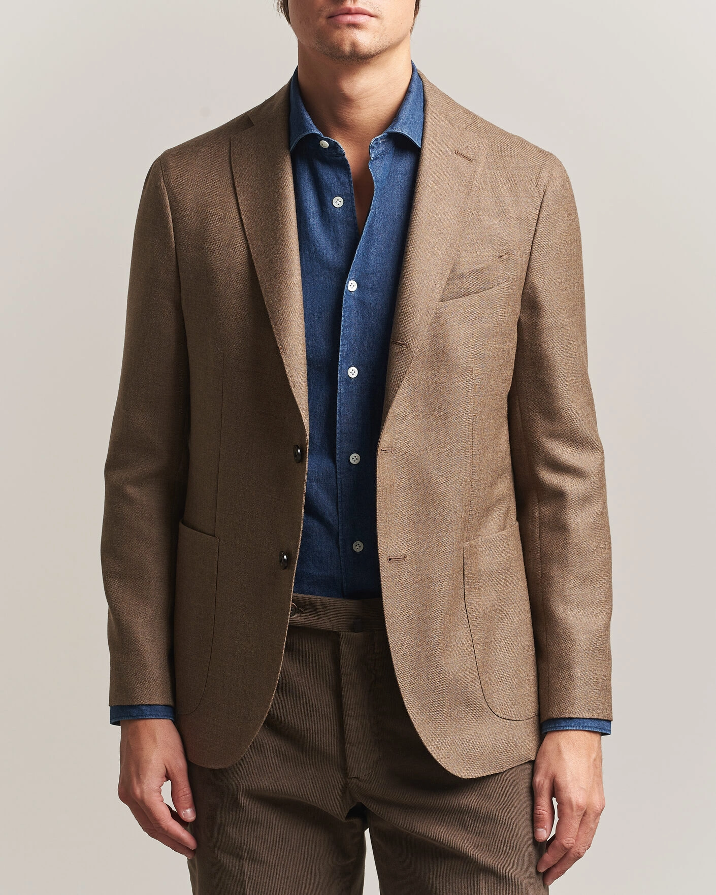 Herr | Kavajer | Boglioli | K Jacket Wool Hopsack Blazer Beige