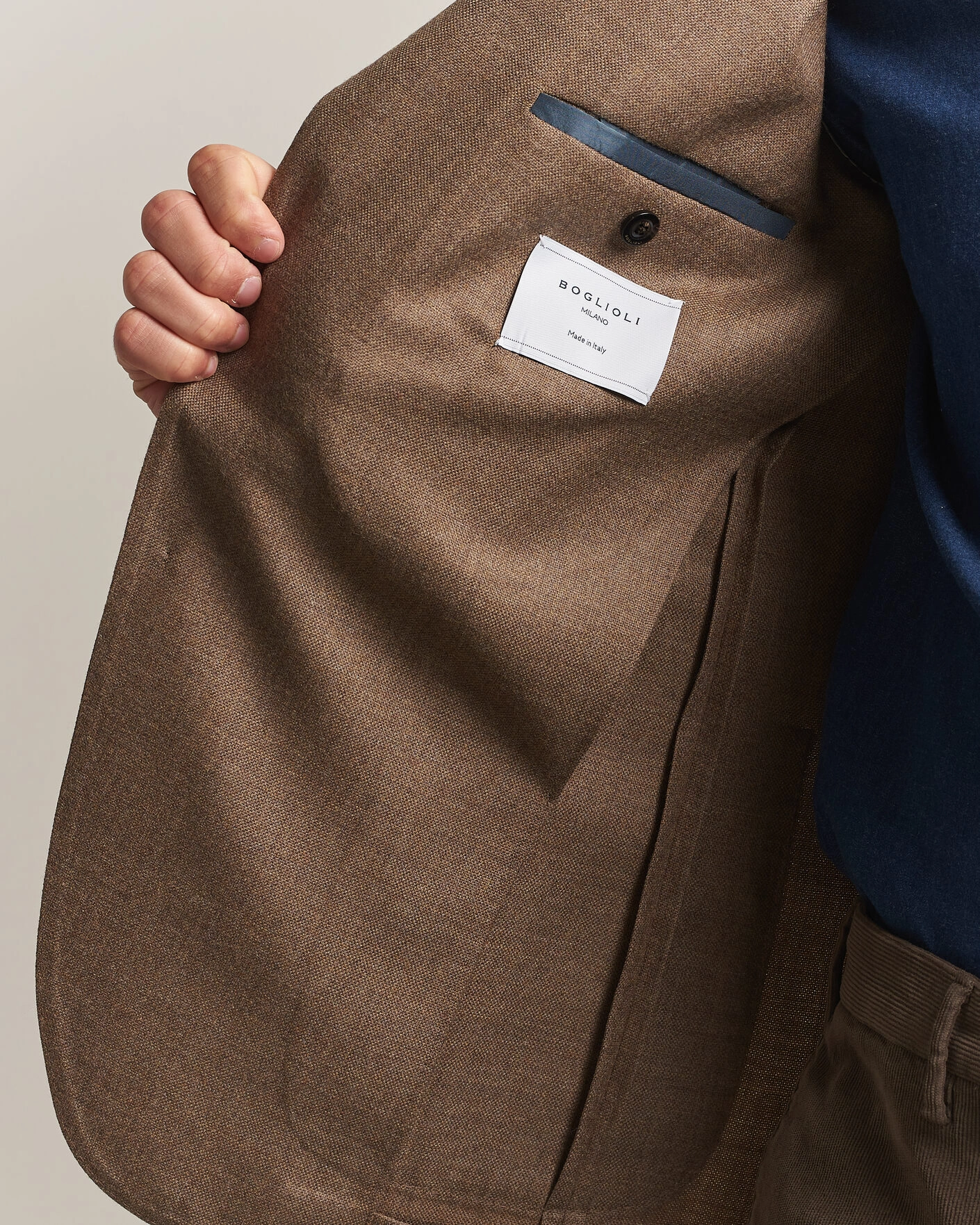 Herr | Kavajer | Boglioli | K Jacket Wool Hopsack Blazer Beige
