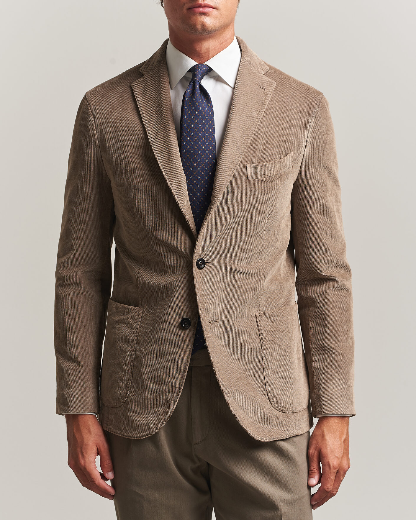 Herr | Kavajer | Boglioli | K Jacket Corduroy Blazer Taupe