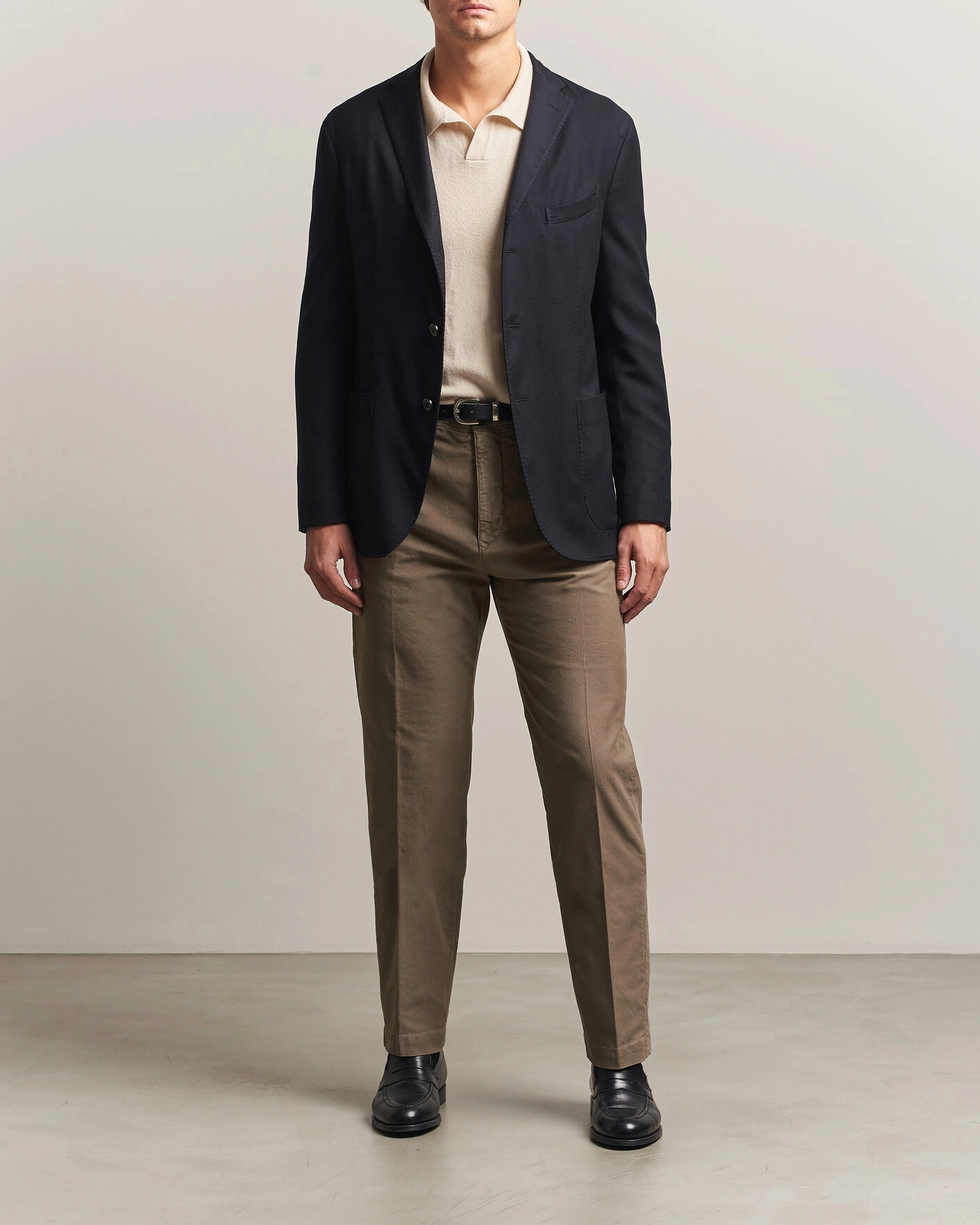 Herr | Kavajer | Boglioli | K Jacket Soft Touch Flannel Blazer Navy