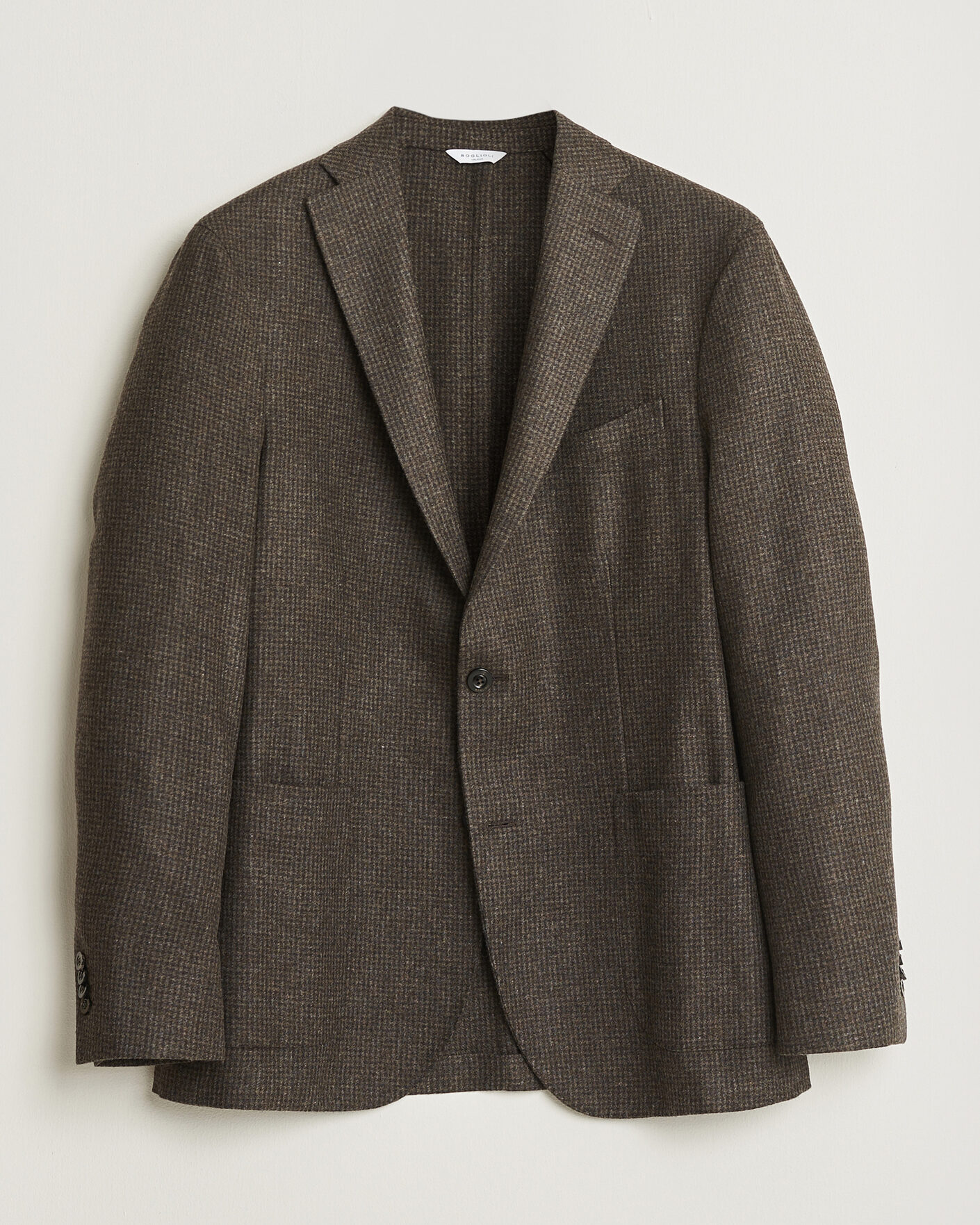 Herr | Kavajer | Boglioli | K Jacket Wool Houndstooth Blazer Dark Brown