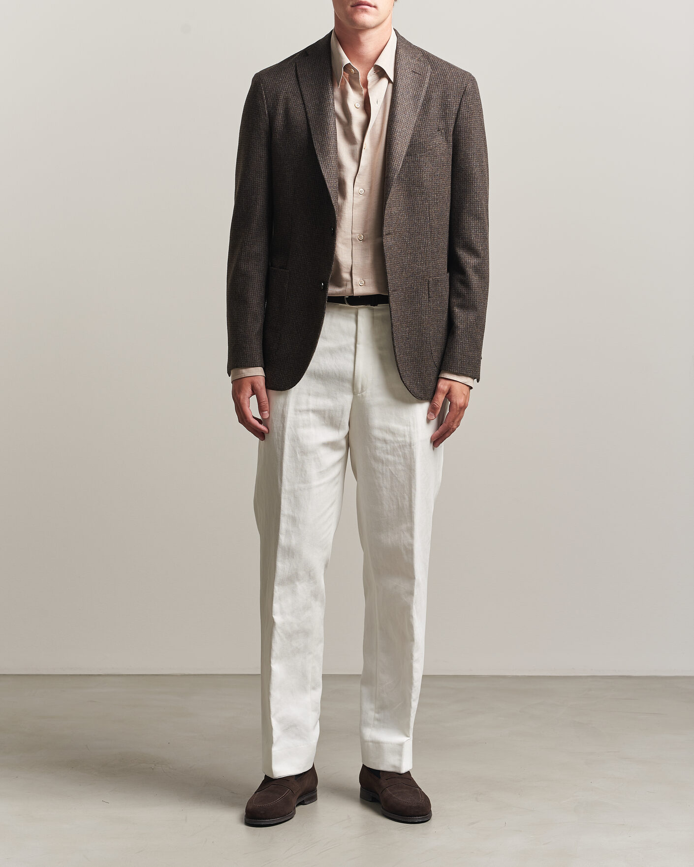 Herr | Kavajer | Boglioli | K Jacket Wool Houndstooth Blazer Dark Brown