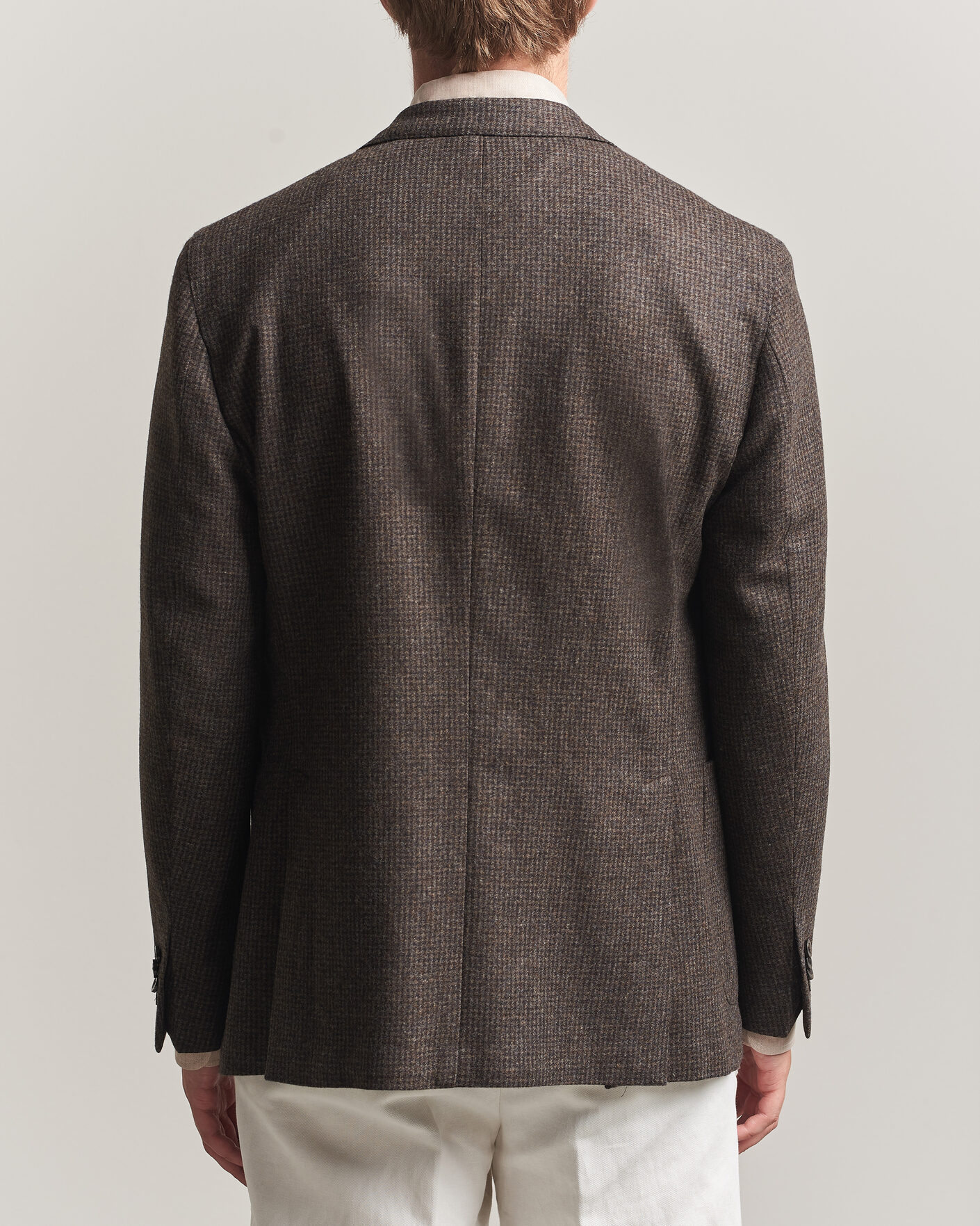 Herr | Kavajer | Boglioli | K Jacket Wool Houndstooth Blazer Dark Brown