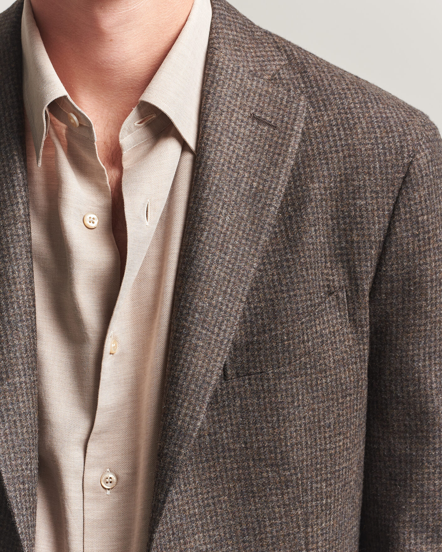 Herr | Kavajer | Boglioli | K Jacket Wool Houndstooth Blazer Dark Brown