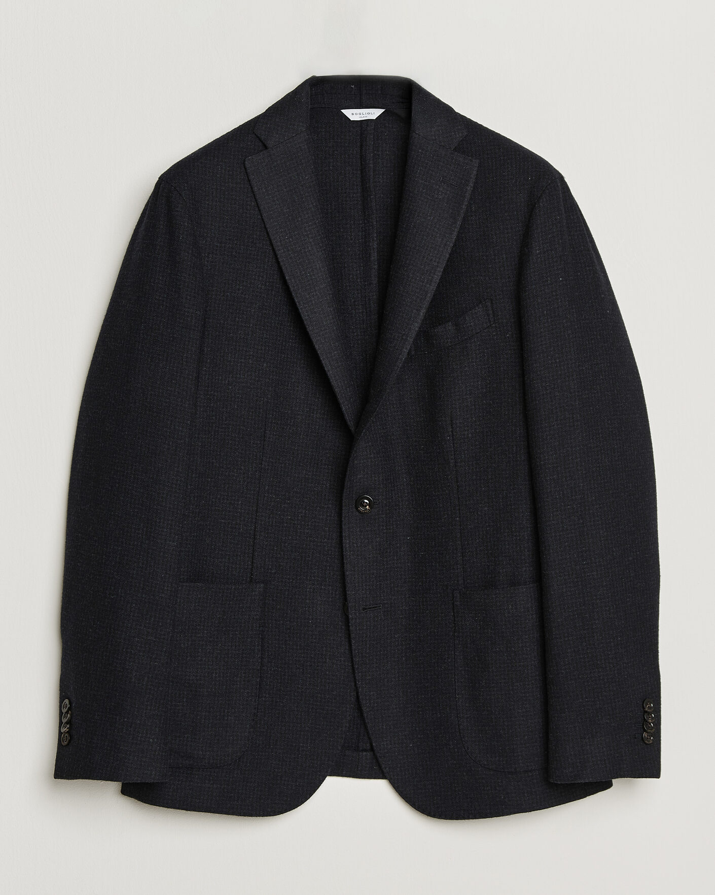 Herr | Kavajer | Boglioli | K Jacket Wool Houndstooth Blazer Navy