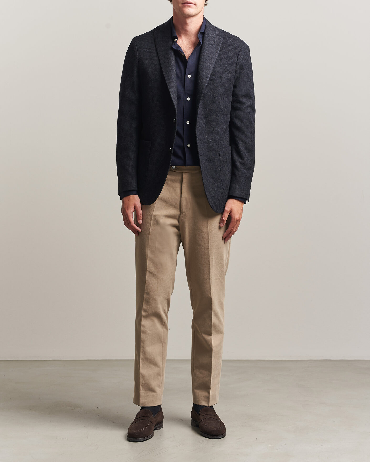 Herr | Kavajer | Boglioli | K Jacket Wool Houndstooth Blazer Navy