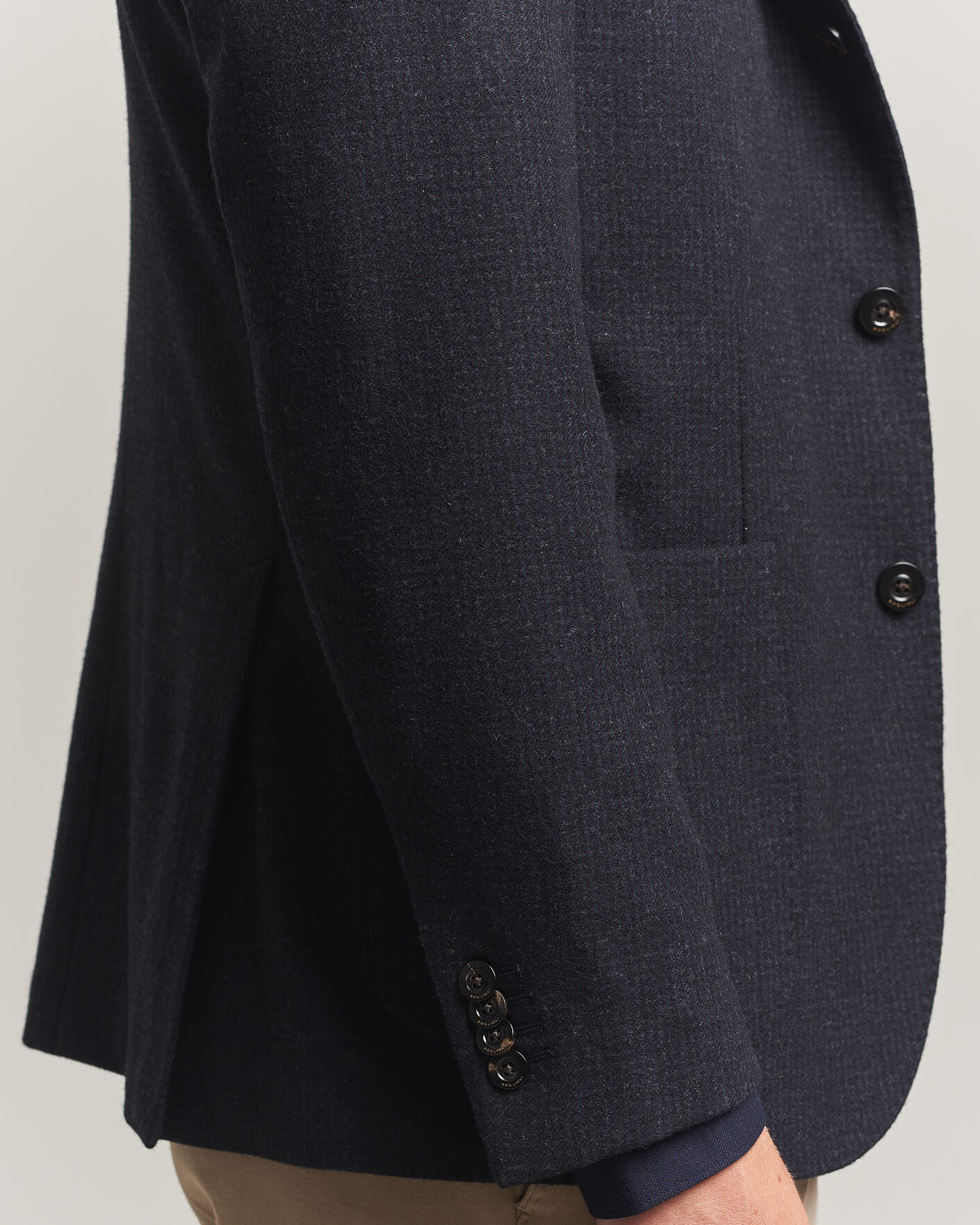 Herr | Kavajer | Boglioli | K Jacket Wool Houndstooth Blazer Navy
