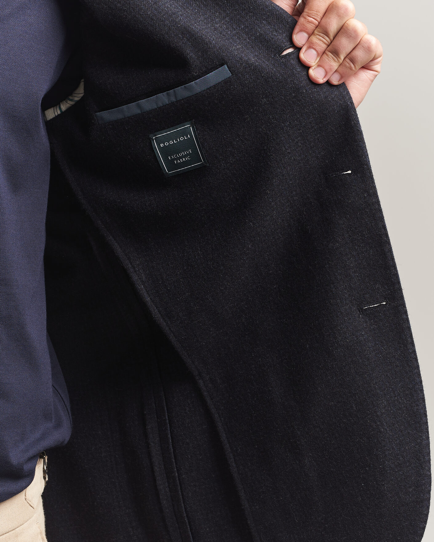 Herr | Kavajer | Boglioli | K Jacket Wool Houndstooth Blazer Navy