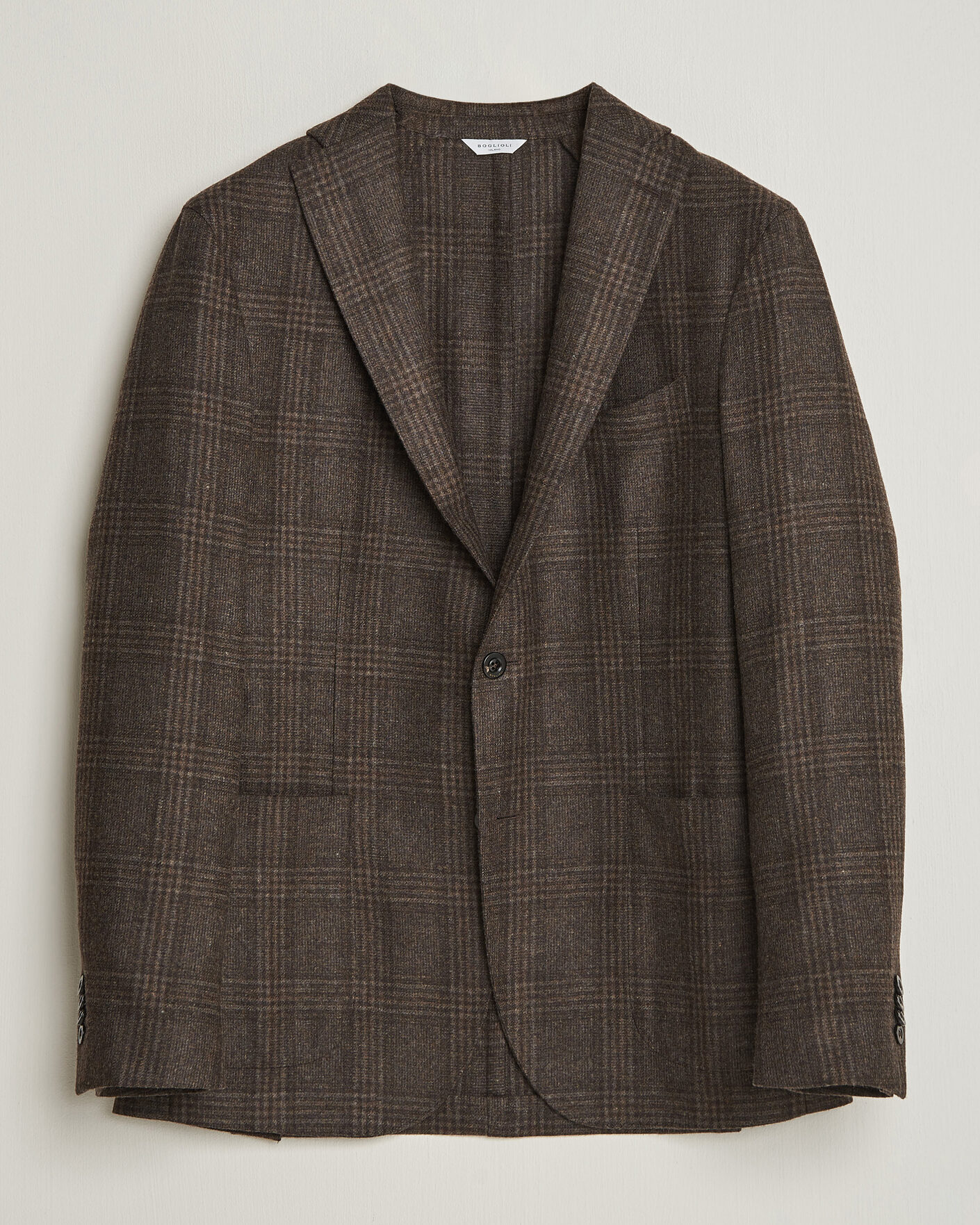 Herr | Kavajer | Boglioli | K Jacket Wool Check Blazer Dark Brown