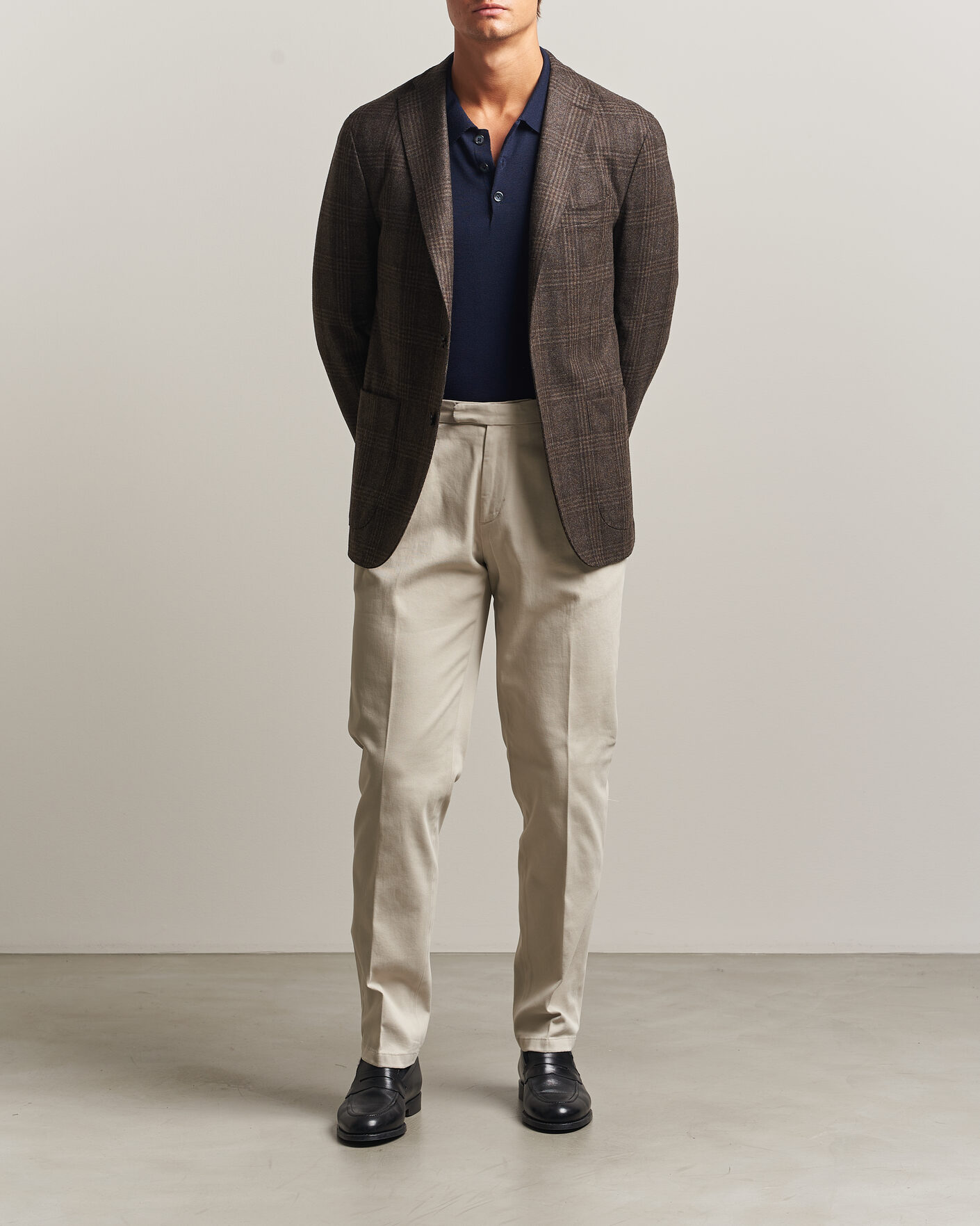 Herr | Kavajer | Boglioli | K Jacket Wool Check Blazer Dark Brown