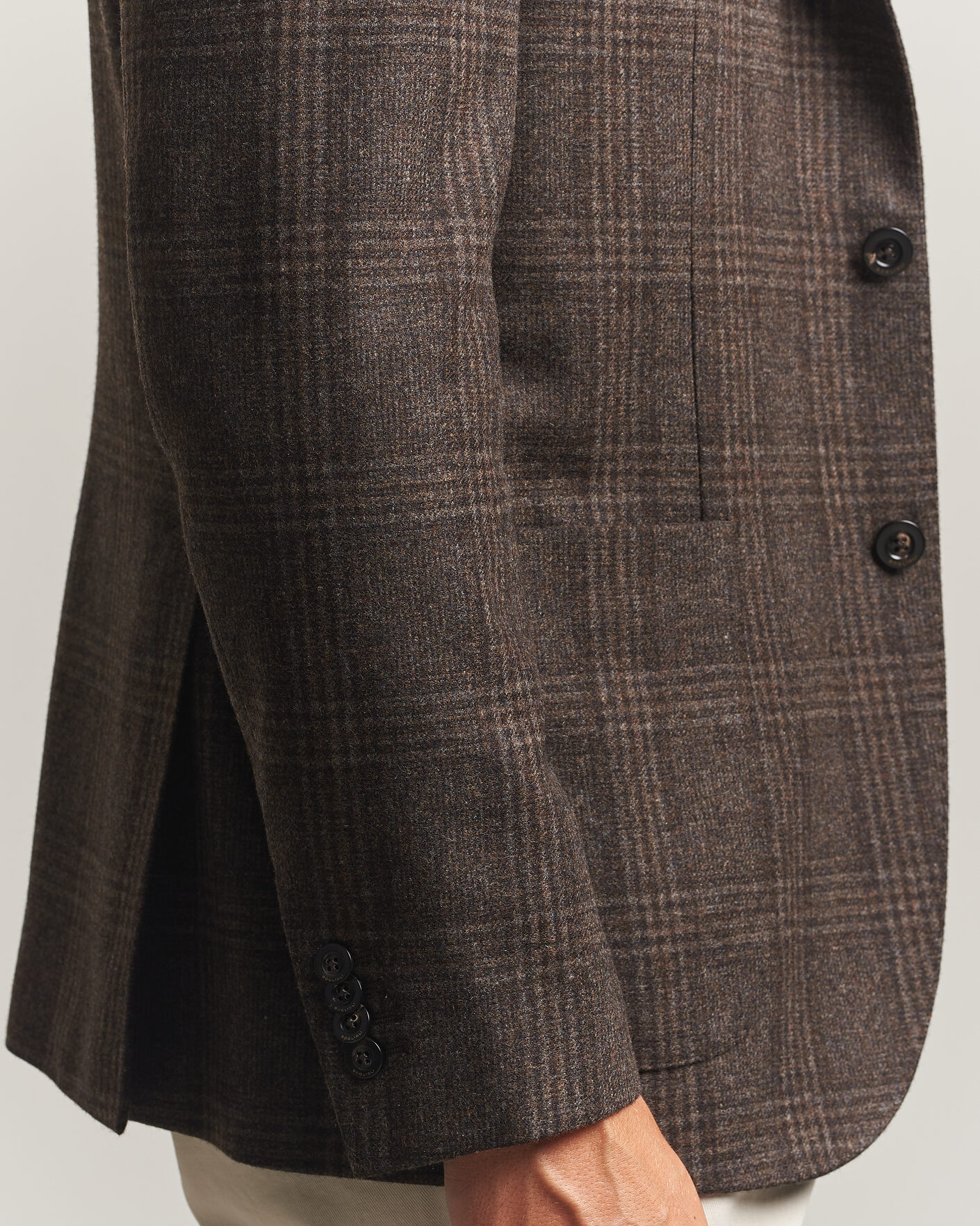Herr | Kavajer | Boglioli | K Jacket Wool Check Blazer Dark Brown