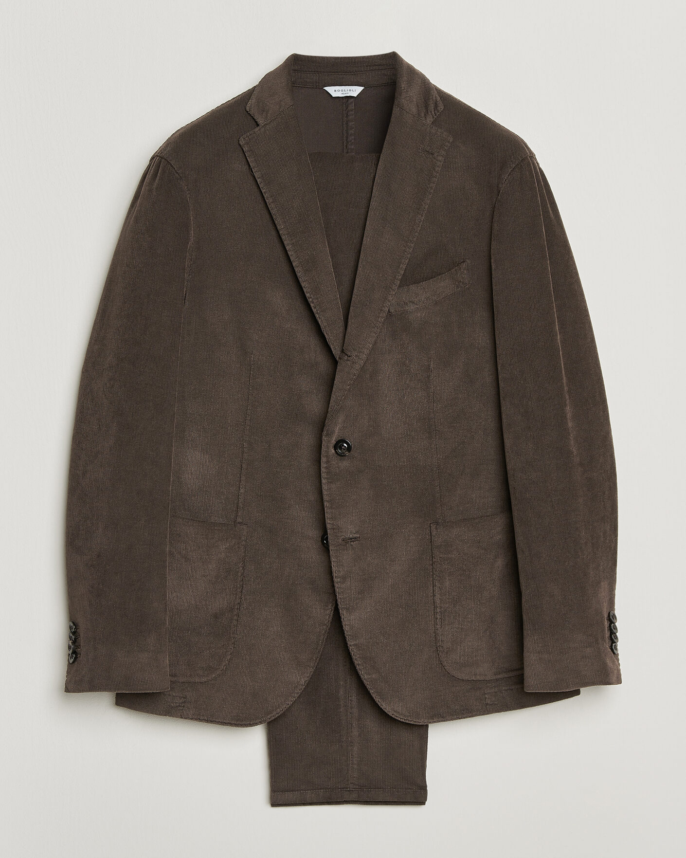 Herr | Kostymer | Boglioli | K Jacket Baby Corduroy Suit Dark Brown