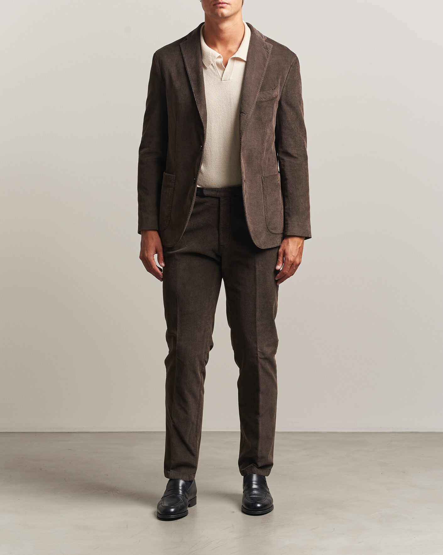 Herr | Kostymer | Boglioli | K Jacket Baby Corduroy Suit Dark Brown