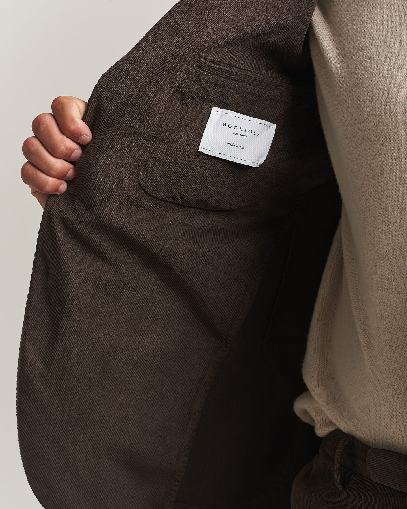 Herr | Kostymer | Boglioli | K Jacket Baby Corduroy Suit Dark Brown