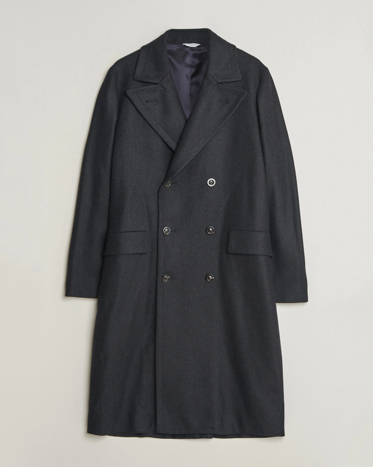 Herr | Jackor | Boglioli | Double Breasted Wool Coat Navy