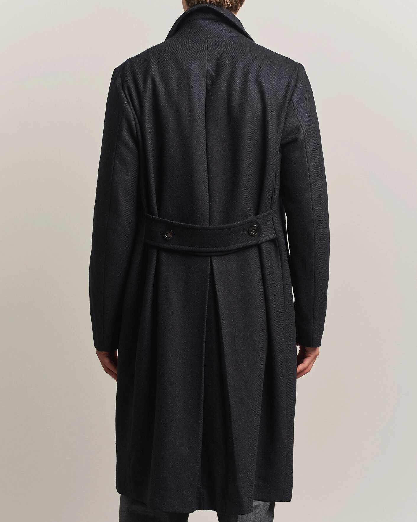 Herr | Jackor | Boglioli | Double Breasted Wool Coat Navy